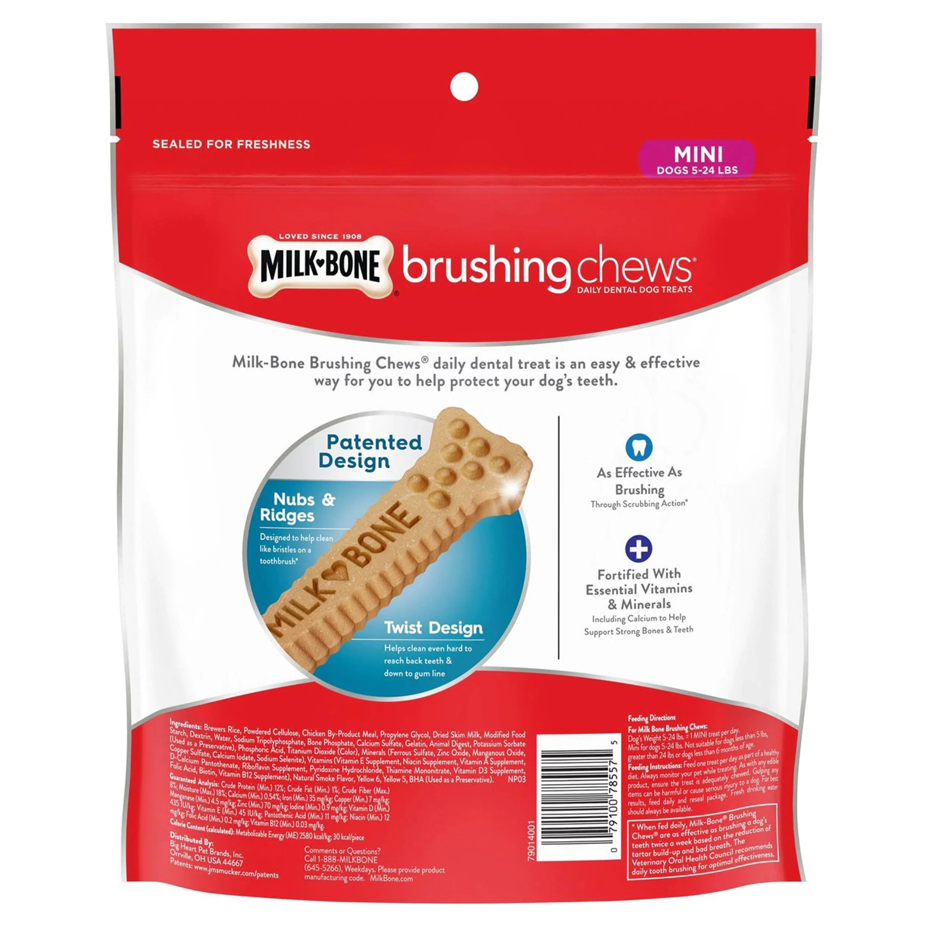 Milk-Bone Brushing Chews Dental Dog Treat Original Extra Small 5-24 lbs 48 Count 18.9-oz - Image 2