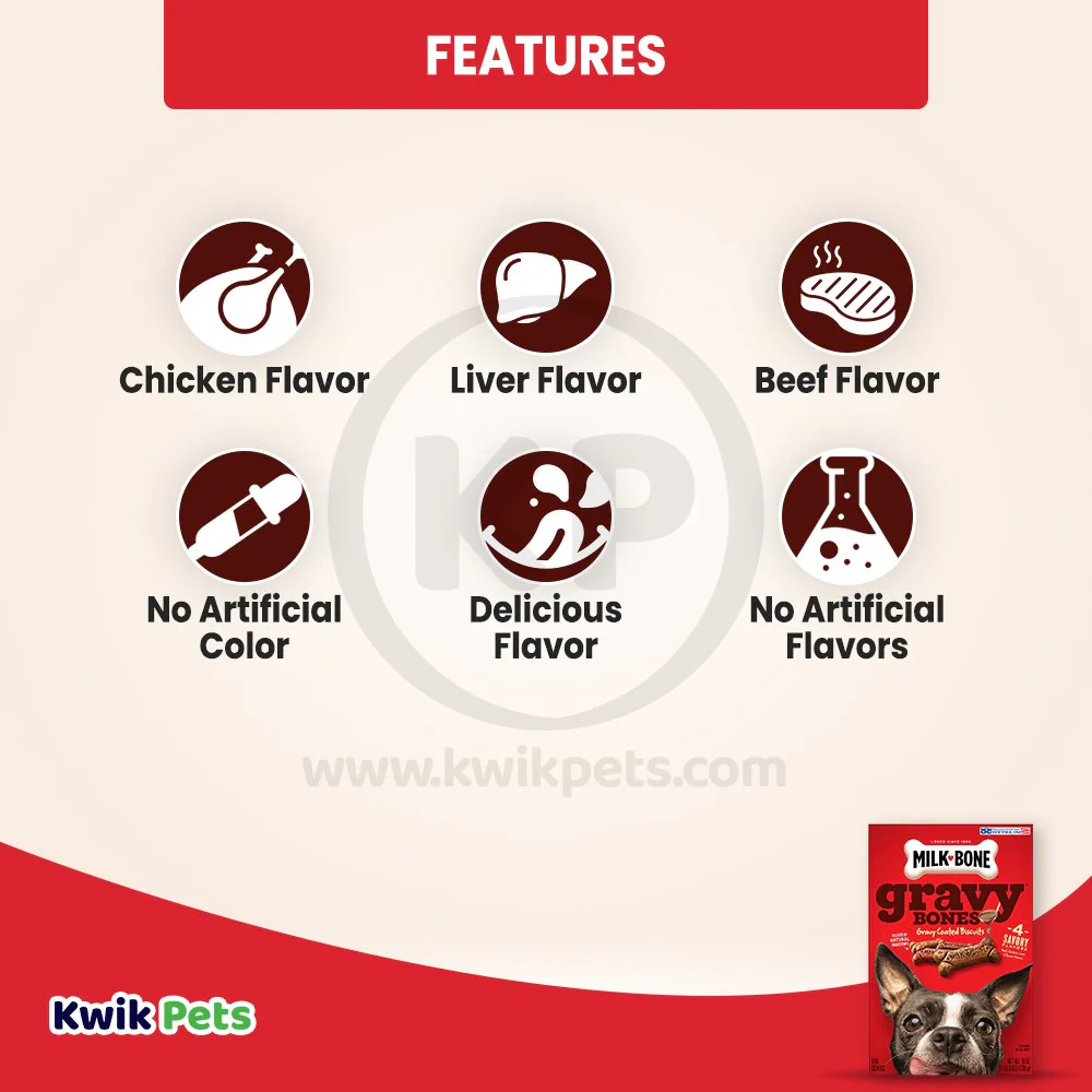 Milk-Bone 4 Meaty Flavors GravyBones Dog Treats Small 19-oz - Image 3