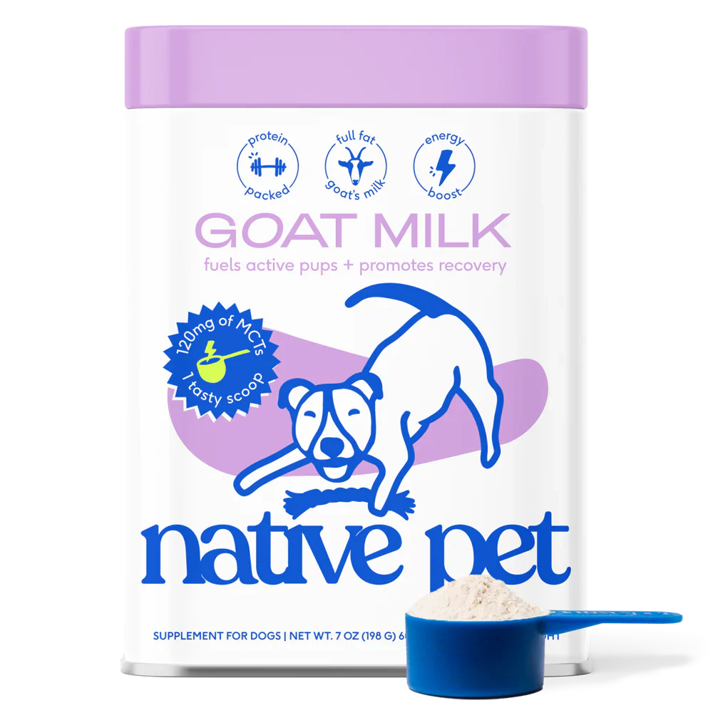 Native Pet Goat Milk Powder Recovery & Energy Support for Active Dogs 7-oz