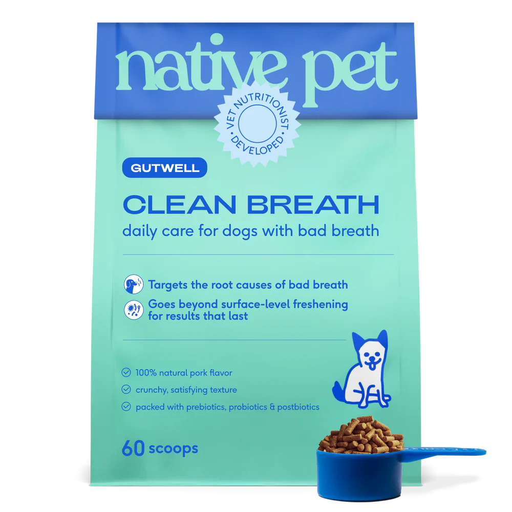 Native Pet Gutwell Clean Breath Dog Dental Care Supplement 12.7-oz