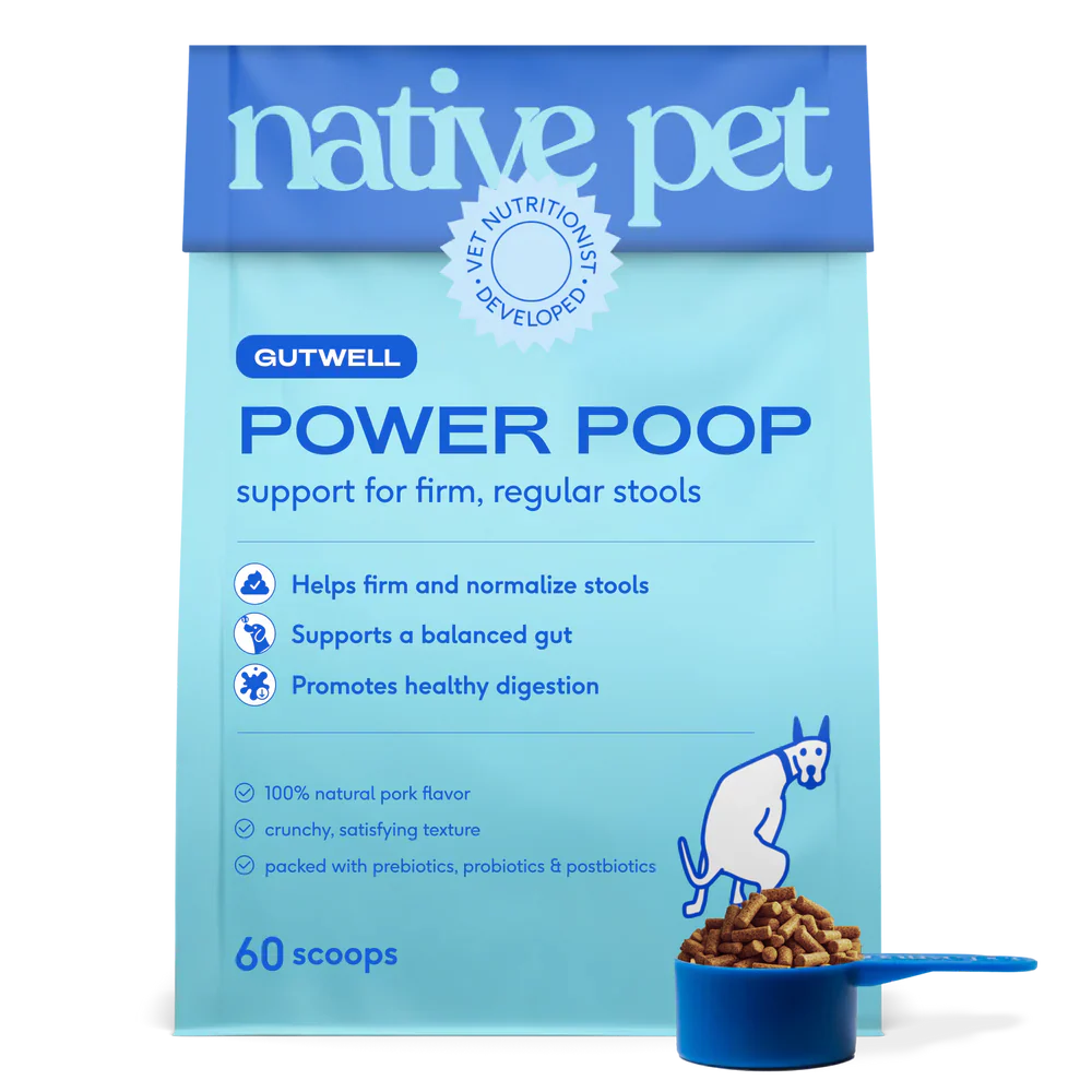 Native Pet Gutwell Power Poop Digestion Support Supplement for Dogs 12.7-oz