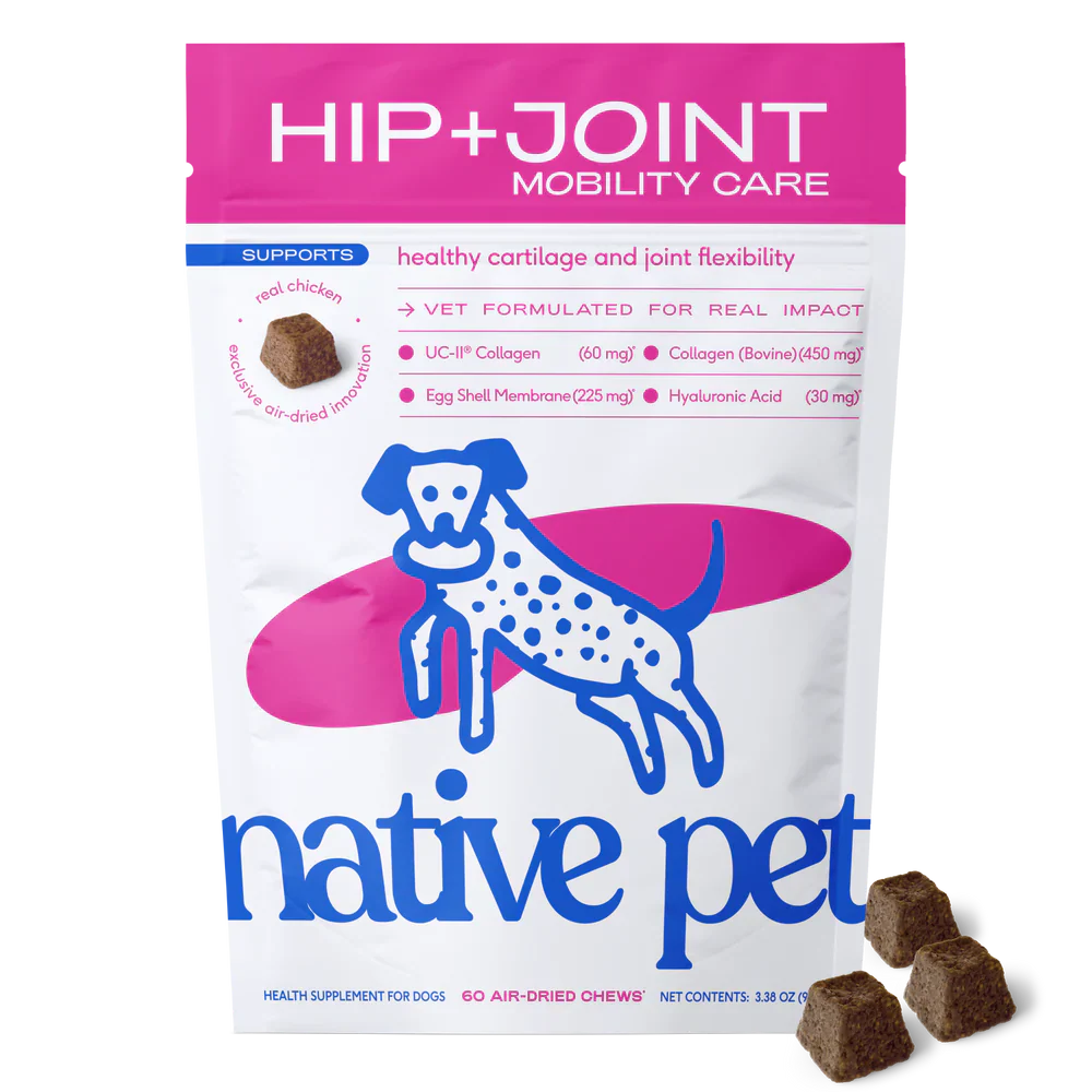 Native Pet Hip & Joint Mobility Care Chews for Dogs 60 Count
