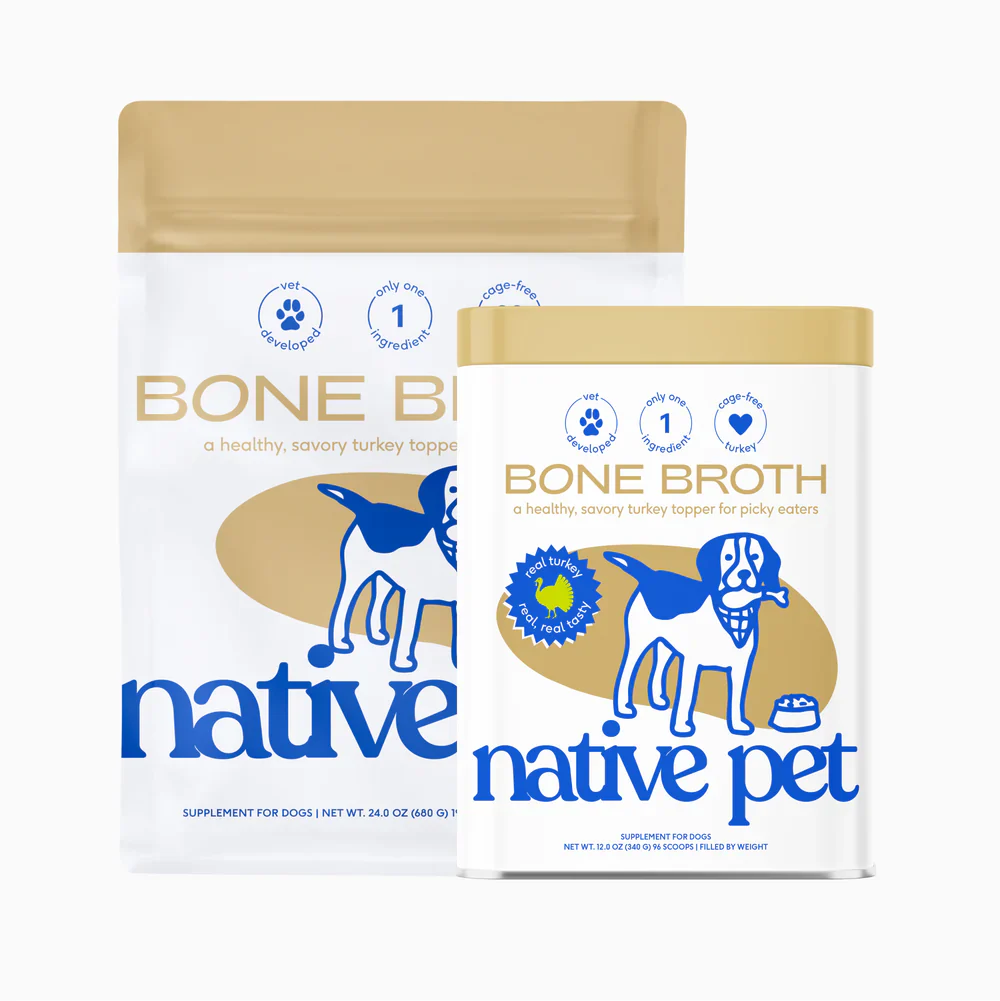 Native Pet Organic Turkey Bone Broth Powder Grain-Free Dog Food Topper 12-oz - Image 7