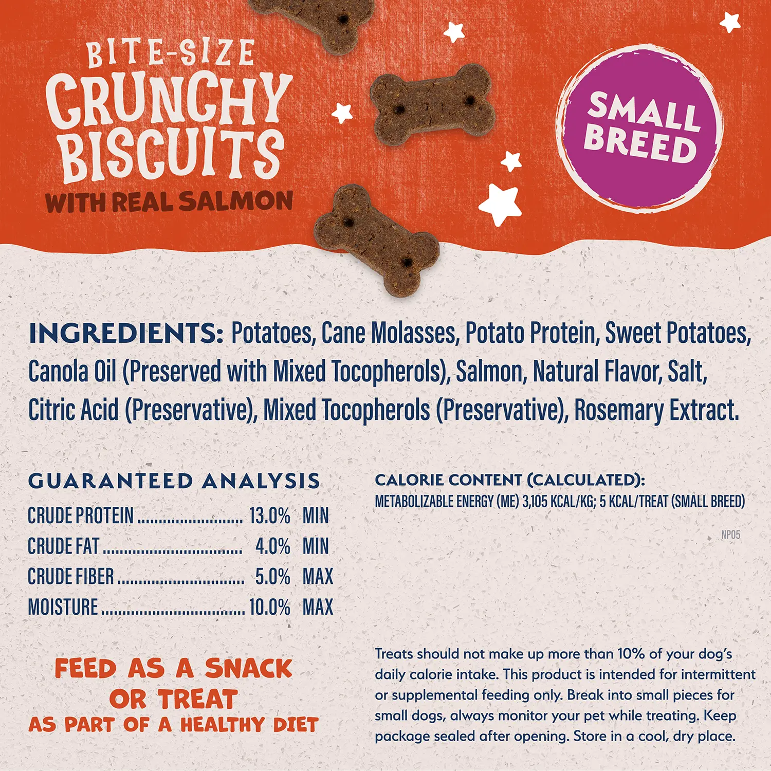 Natural Balance Pet Foods Rewards Bite-Size Crunchy Biscuits Small Breed Dog Treats Salmon 8-oz - Image 6