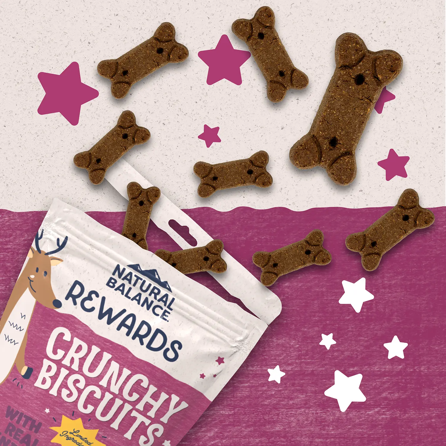 Natural Balance Pet Foods Rewards Crunchy Biscuits Dog Treats Venison 14-oz - Image 5