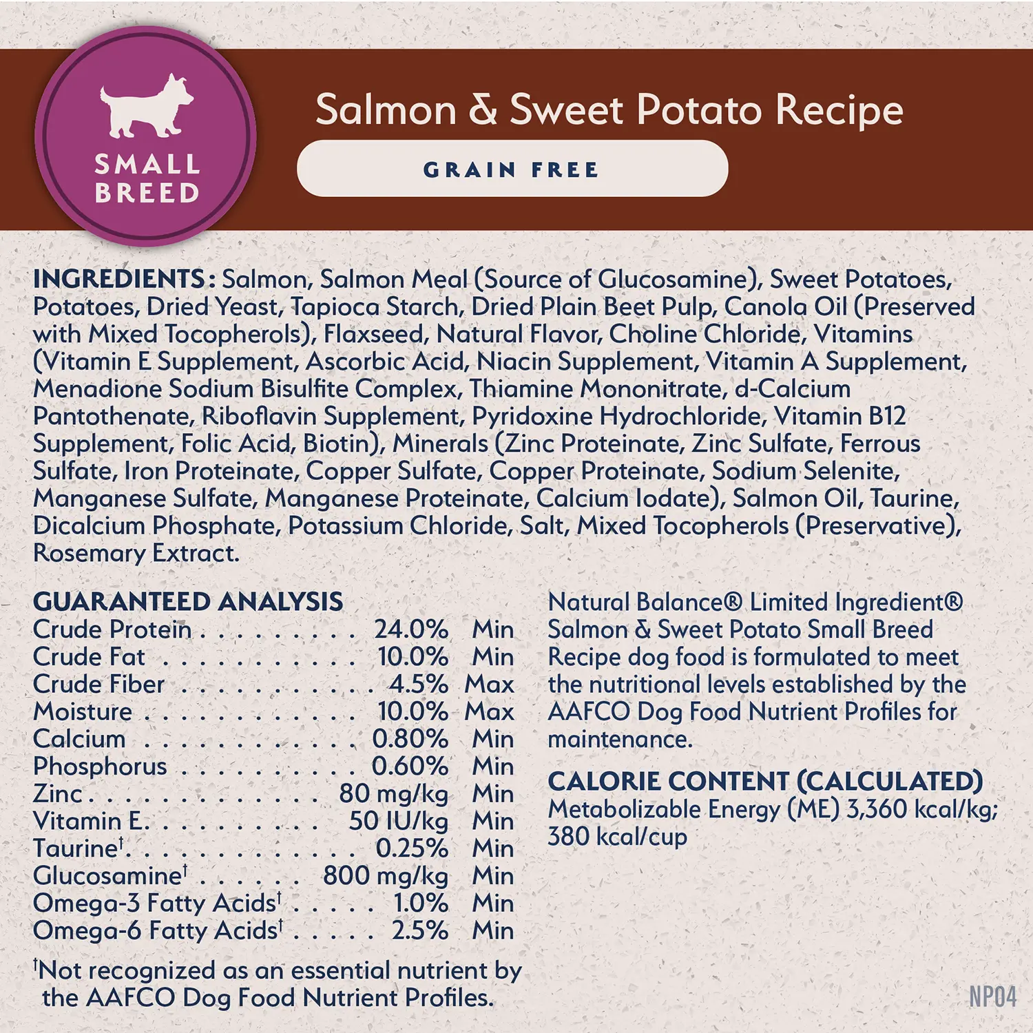Natural Balance Pet Foods Limited Ingredient Grain Free Small Breed Dry Dog Food Salmon & Sweet Potato 4-lb - Image 8