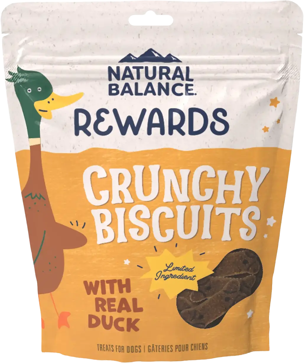 Natural Balance Pet Foods Rewards Crunchy Biscuits Dog Treats Duck 28-oz