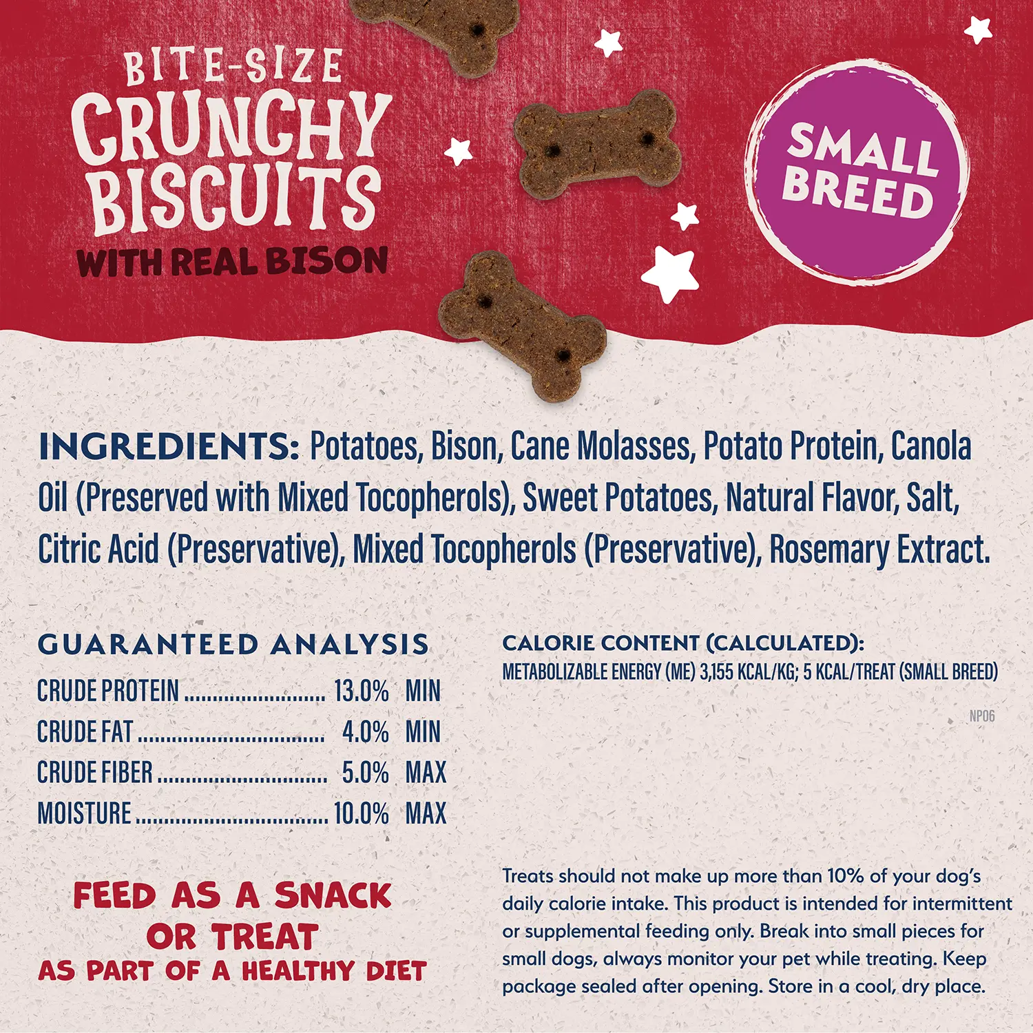 Natural Balance Pet Foods Rewards Bite-Size Crunchy Biscuits Small Breed Dog Treats Bison 8-oz - Image 7