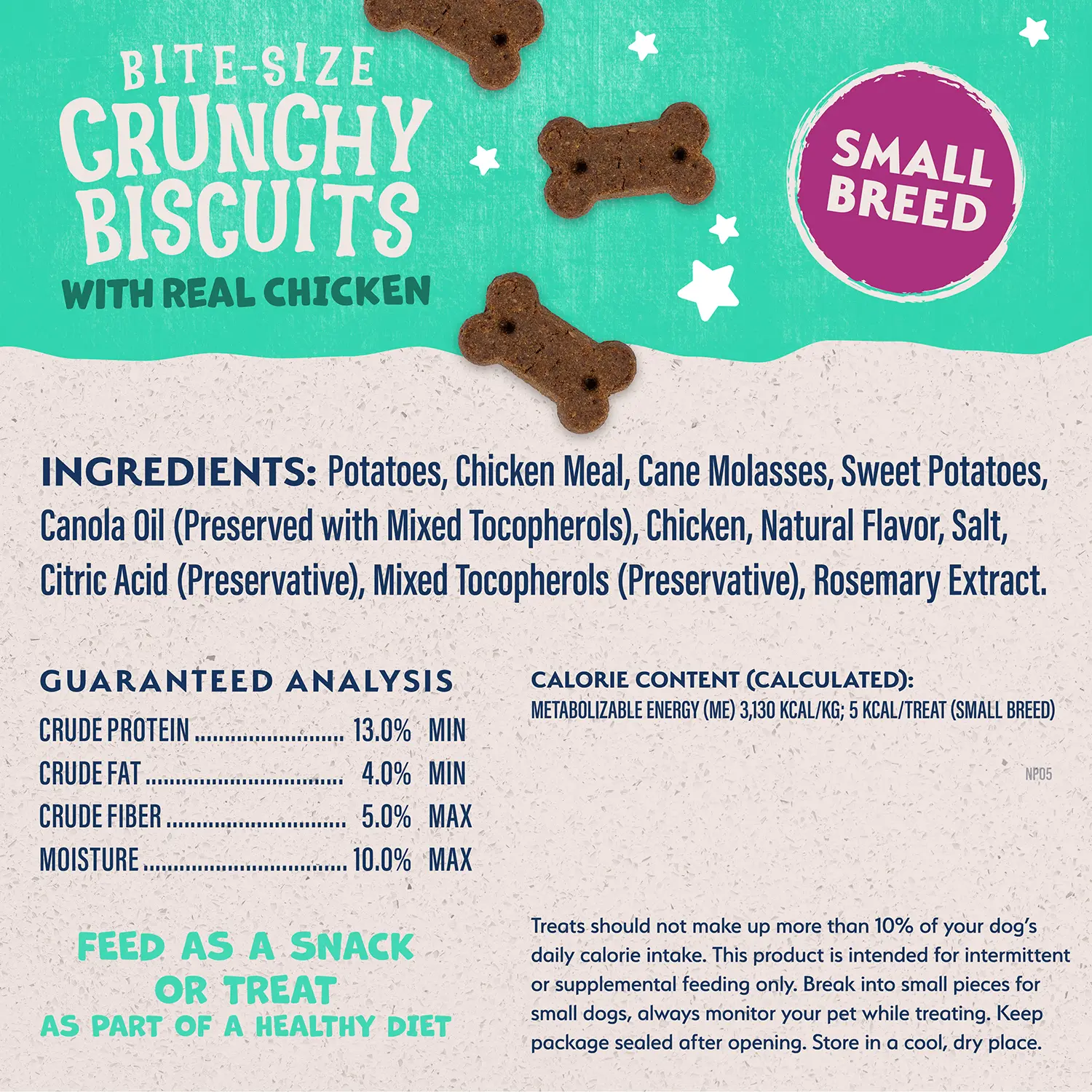 Natural Balance Pet Foods Rewards Bite-Size Crunchy Biscuits Small Breed Dog Treats Chicken 8-oz - Image 6