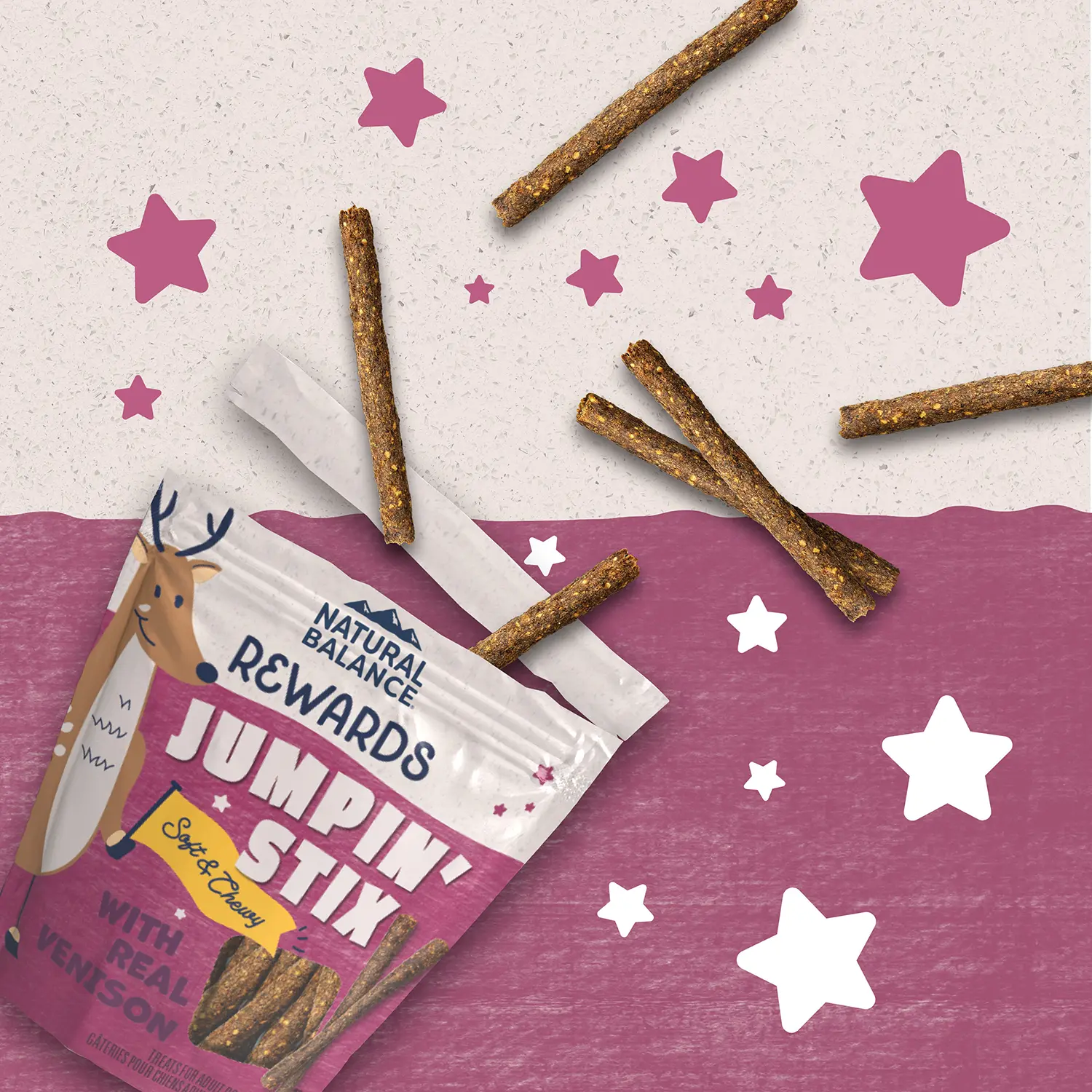 Natural Balance Pet Foods Rewards Jumpin' Stix Soft & Meaty Dog Treats Venison 10-oz - Image 5