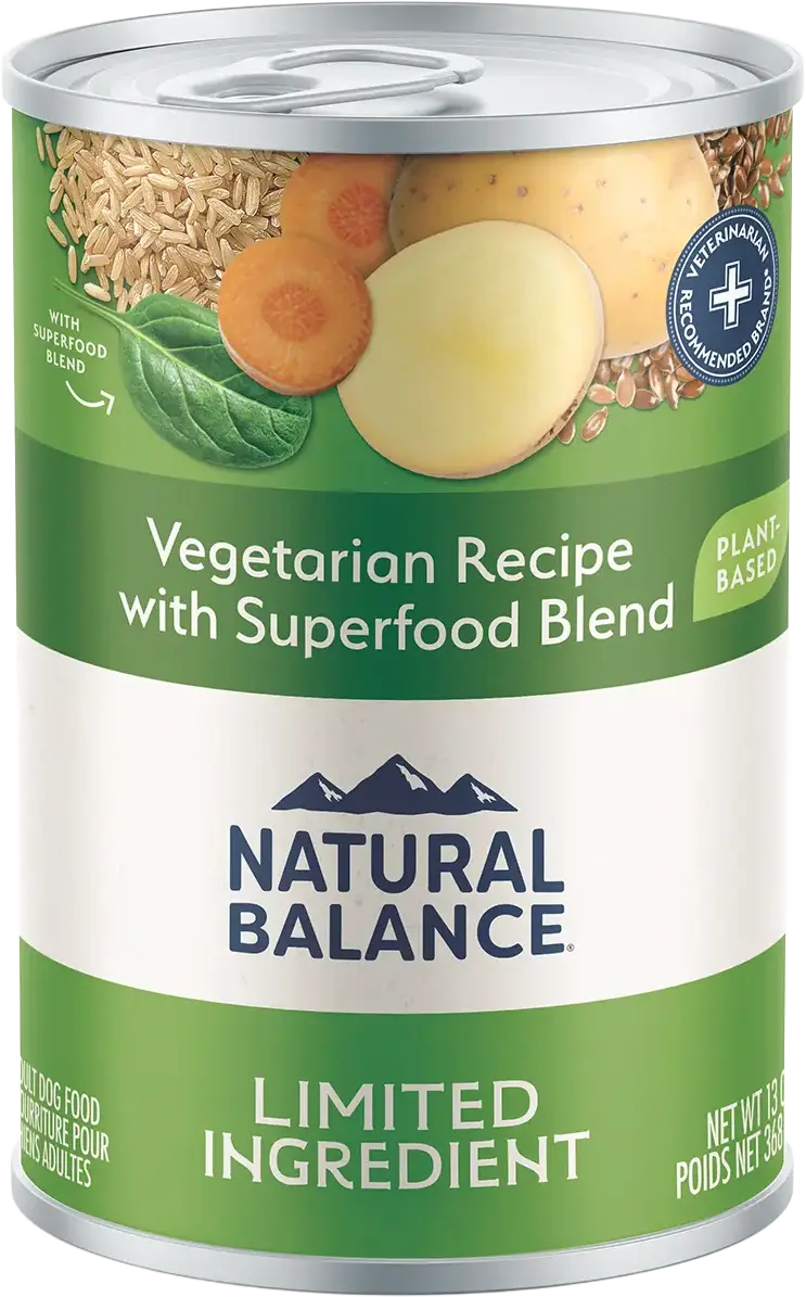 Natural Balance Pet Foods L.I.D Plant Powered Vegan Friendly Vegetarian Recipe Canned Dog Food 13-oz