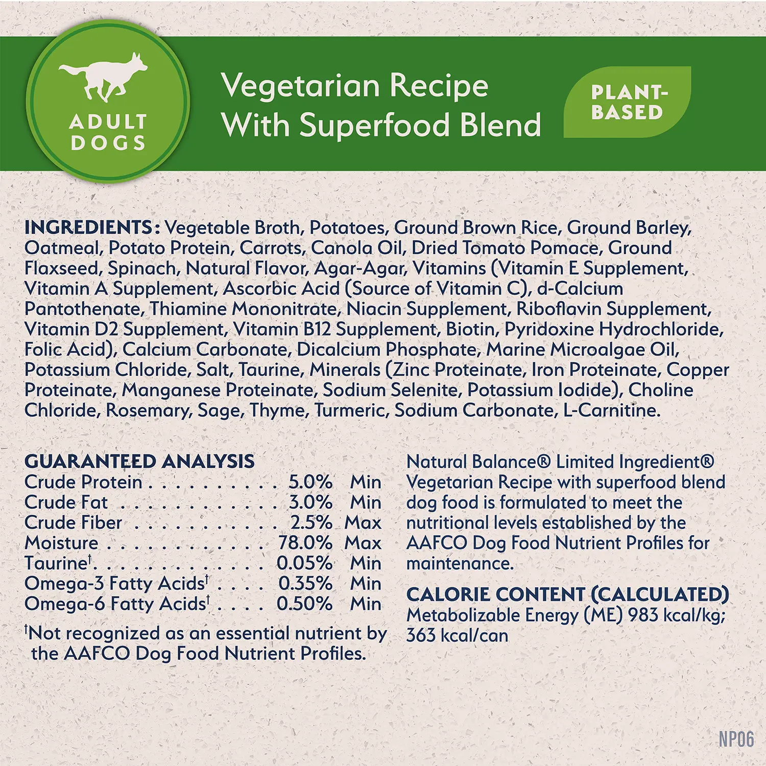 Natural Balance Pet Foods L.I.D Plant Powered Vegan Friendly Vegetarian Recipe Canned Dog Food 13-oz - Image 8