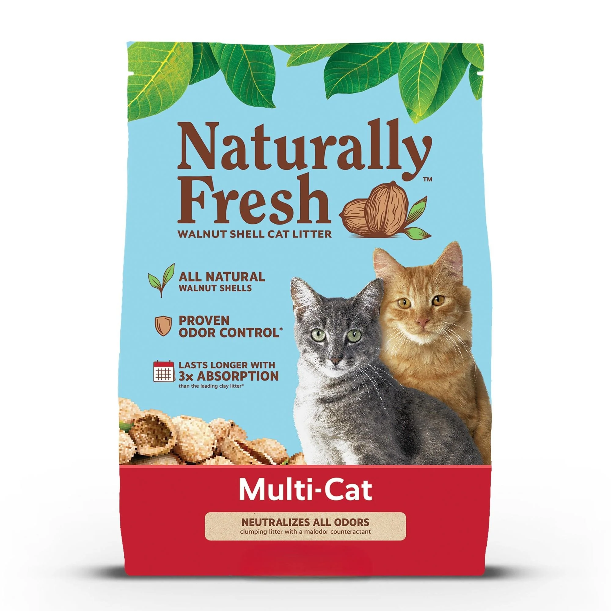 Naturally Fresh Multi-Cat Clumping Walnut Cat Litter 14-lb