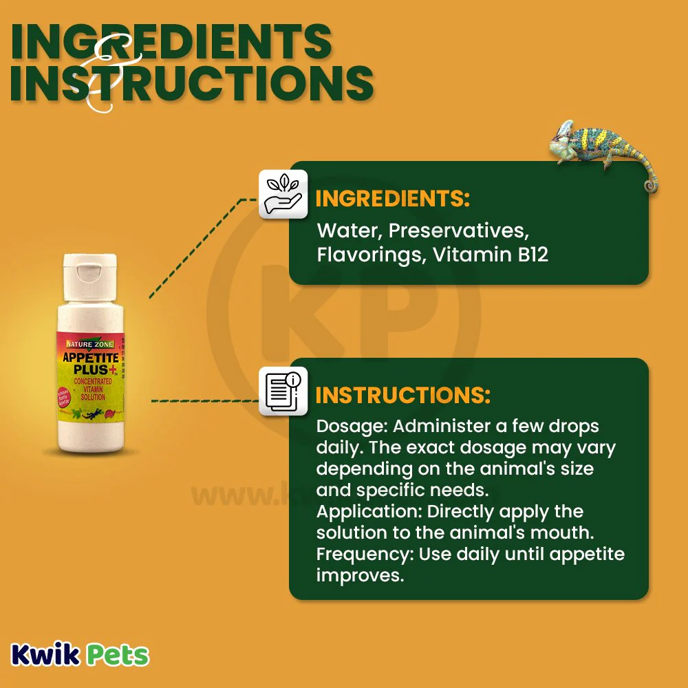 Nature Zone Appetite Plus Reptiles Vitamin Solution 1.7-oz - Image 3