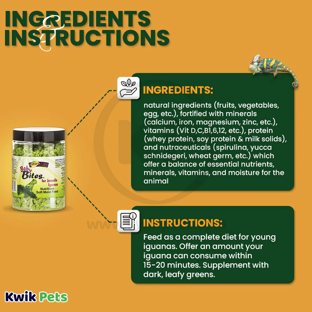 Nature Zone Juvenile Iguana Baby Bites Gel Food 6-oz - Image 3