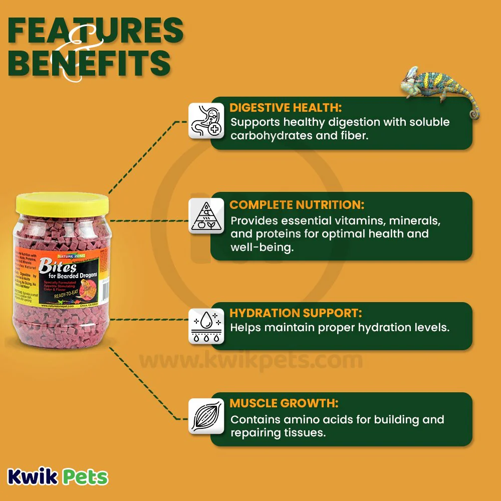 Nature Zone Bearded Dragons Bites Gel Food 24-oz - Image 4