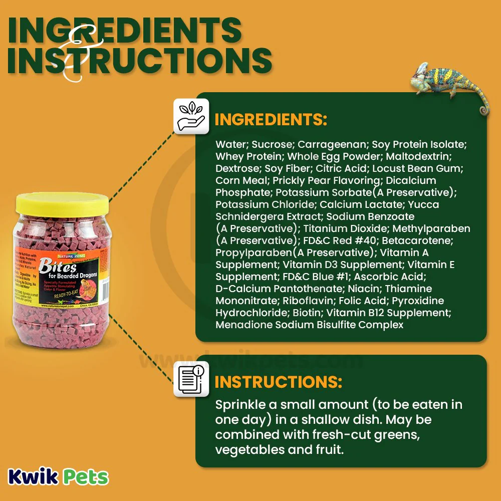 Nature Zone Bearded Dragons Bites Gel Food 24-oz - Image 5