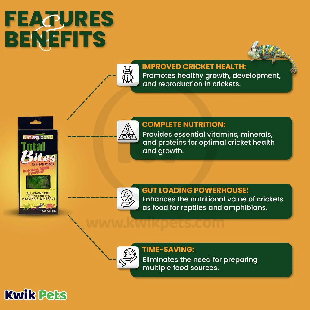 Nature Zone Total Bites with Spirulina for Crickets and Feeder Insects 9-oz - Image 2