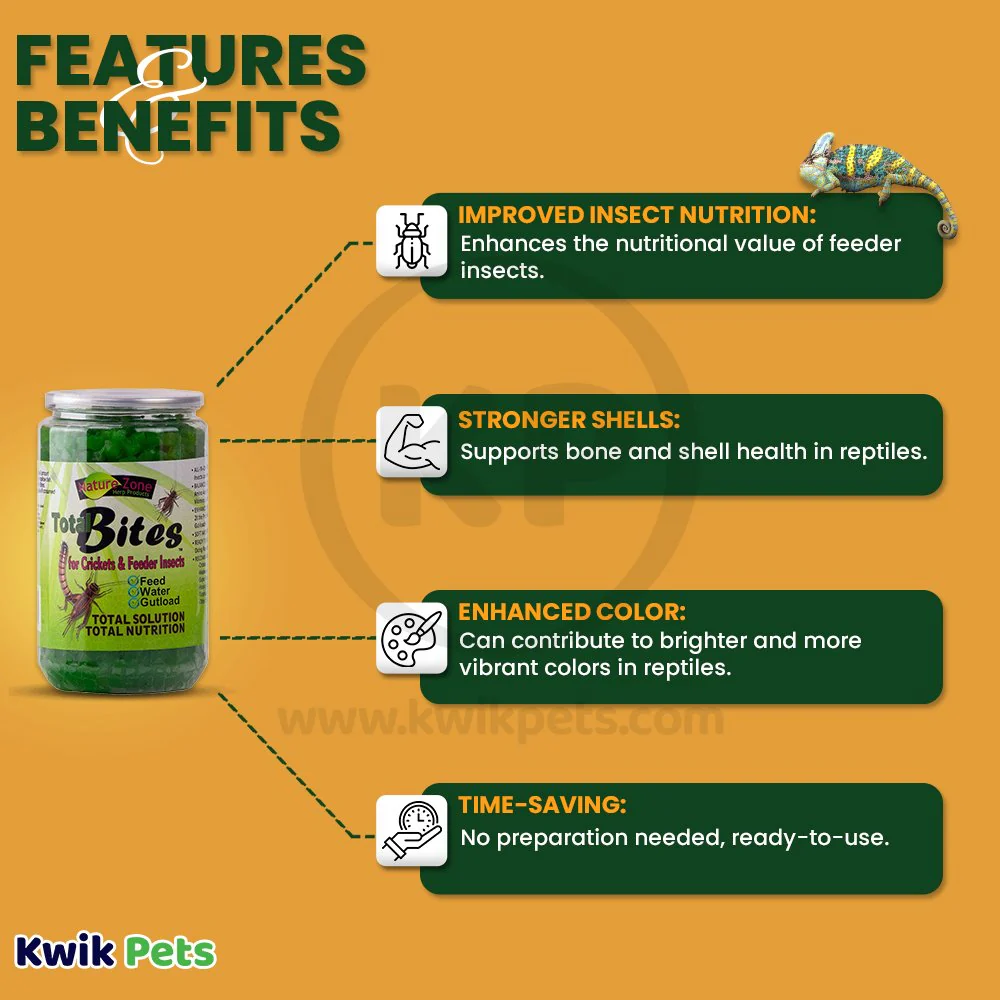 Nature Zone Total Bites with Spirulina for Crickets and Feeder Insects 24-oz - Image 3