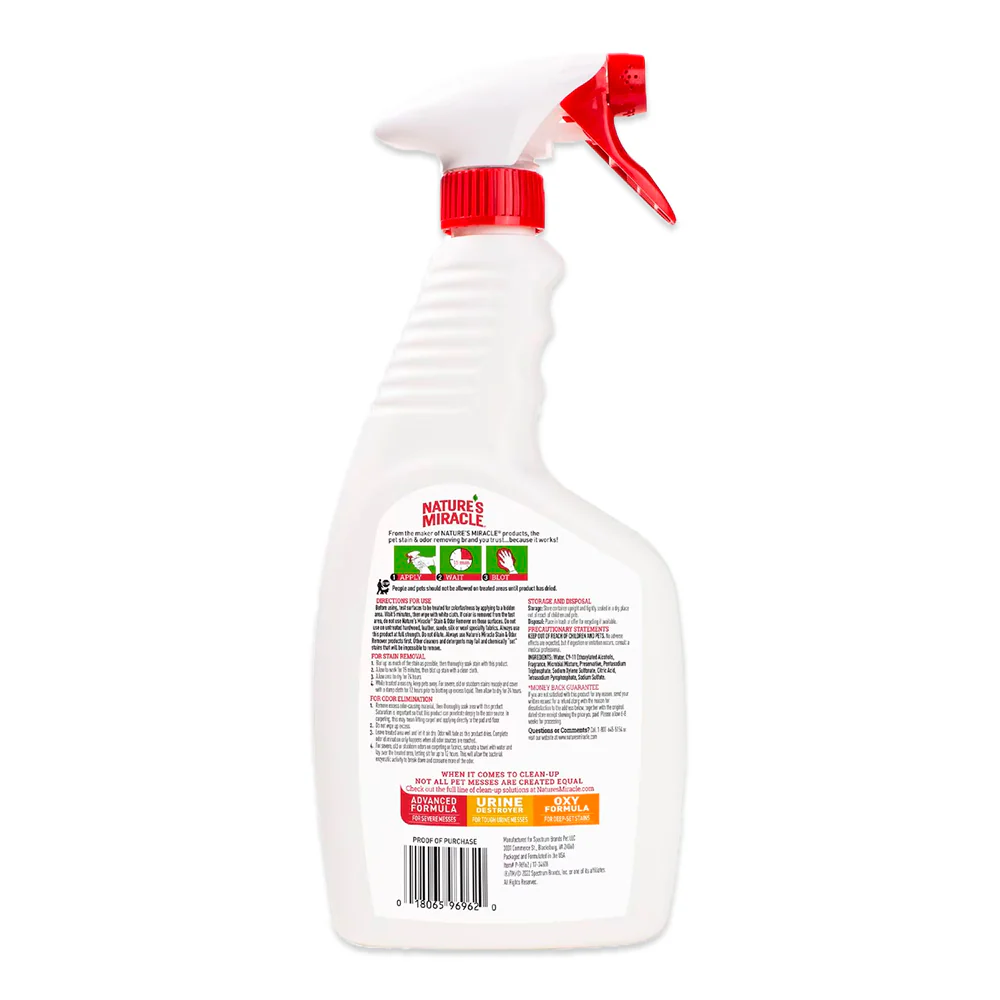 Nature's Miracle Enzymatic Formula Stain & Odor Remover for Dogs 24-oz - Image 2