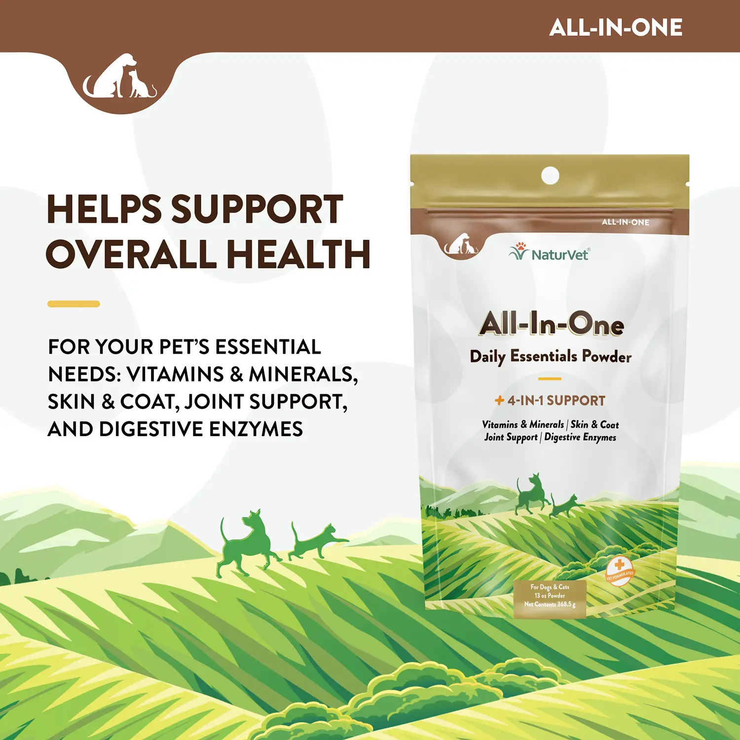 NaturVet All-in-One Daily Essentials Powder for Dogs & Cats 13-oz - Image 5