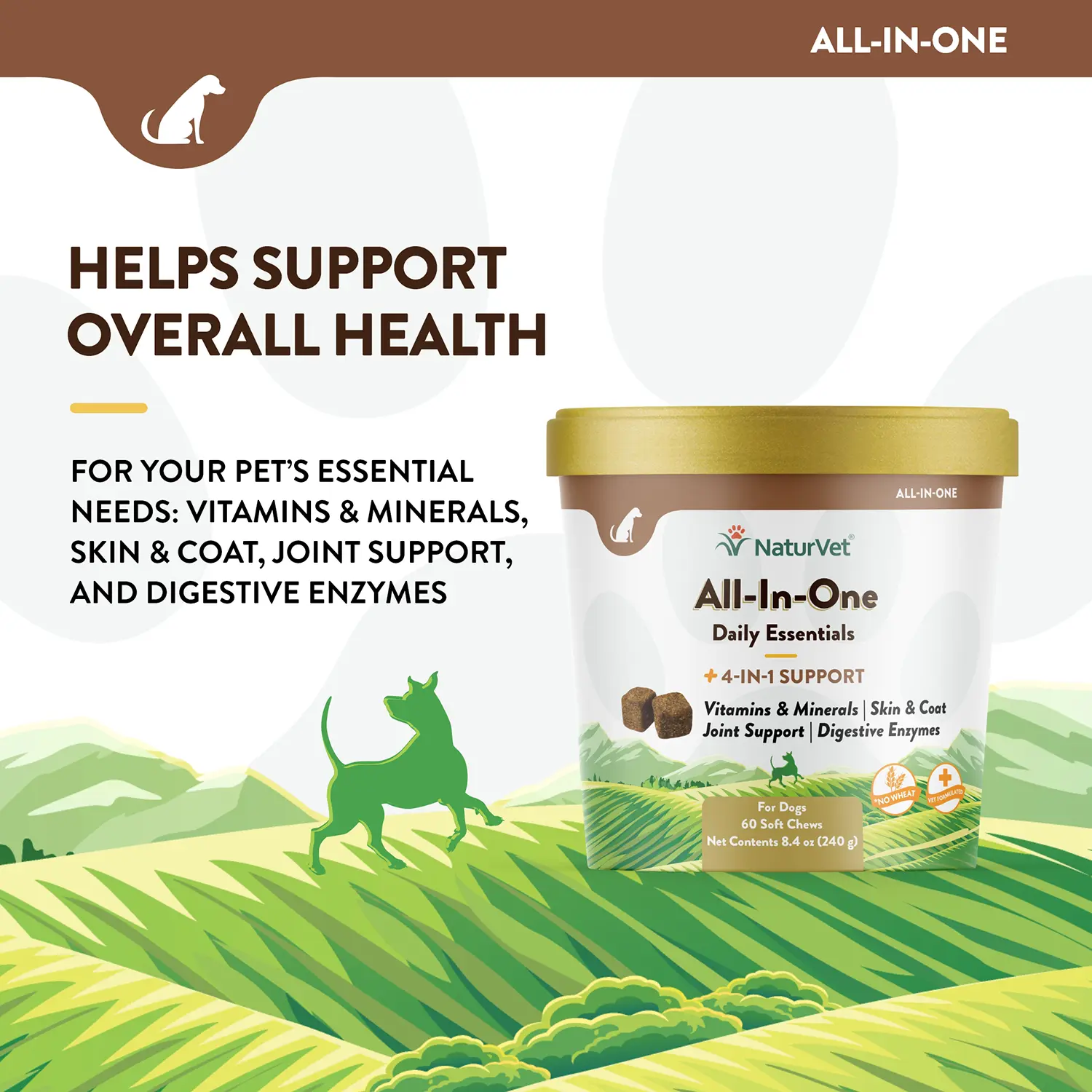 NaturVet All-in-One Soft Chews for Dogs 60 Count 8.4-oz - Image 4