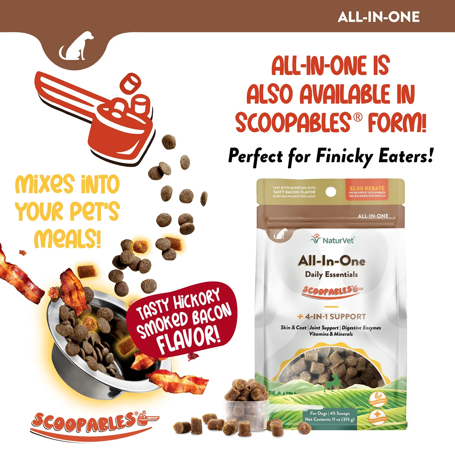NaturVet All-in-One Soft Chews for Dogs 60 Count 8.4-oz - Image 7