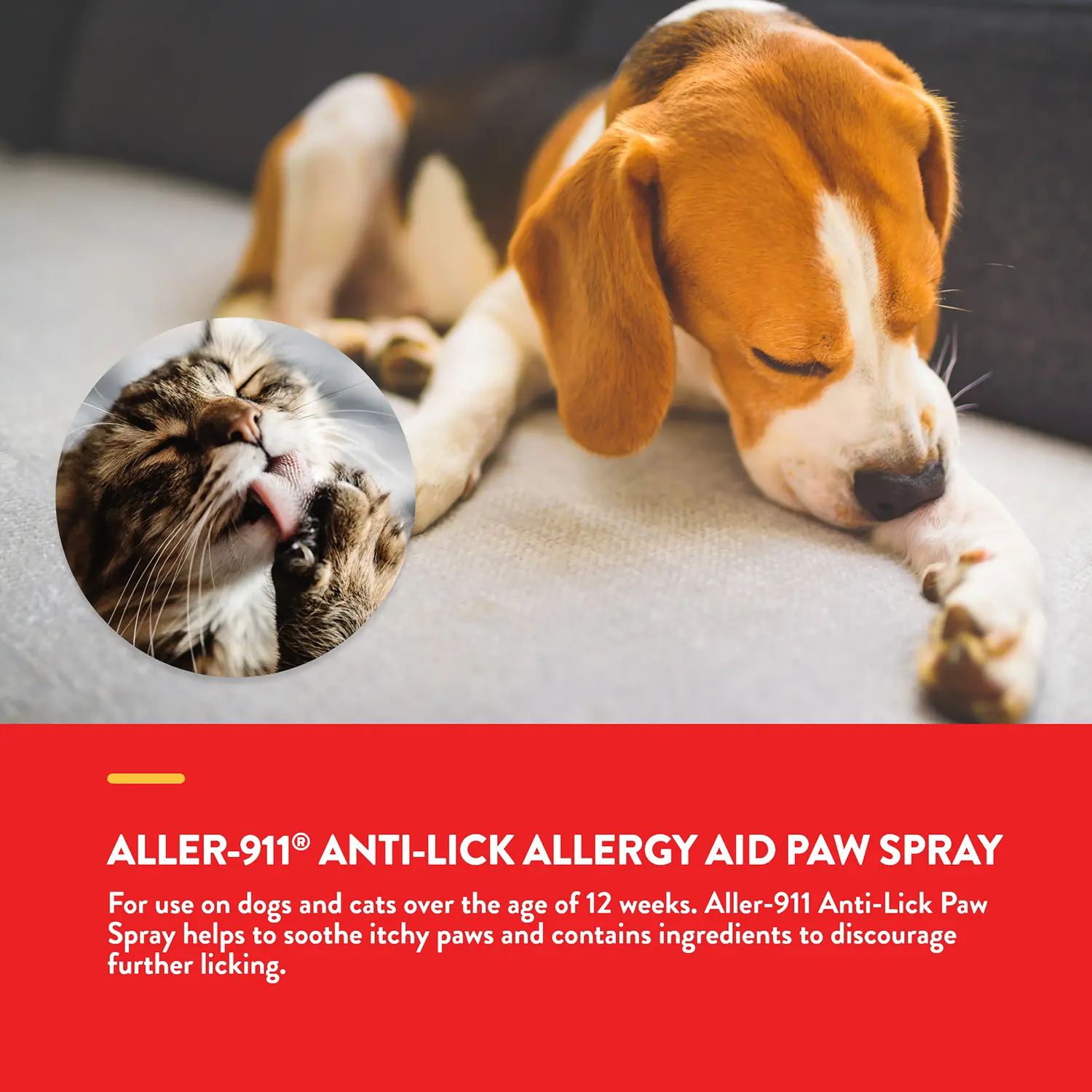 NaturVet Aller-911 Anti-Lick Allergy Aid Paw Spray for Dogs & Cats 8-oz - Image 4