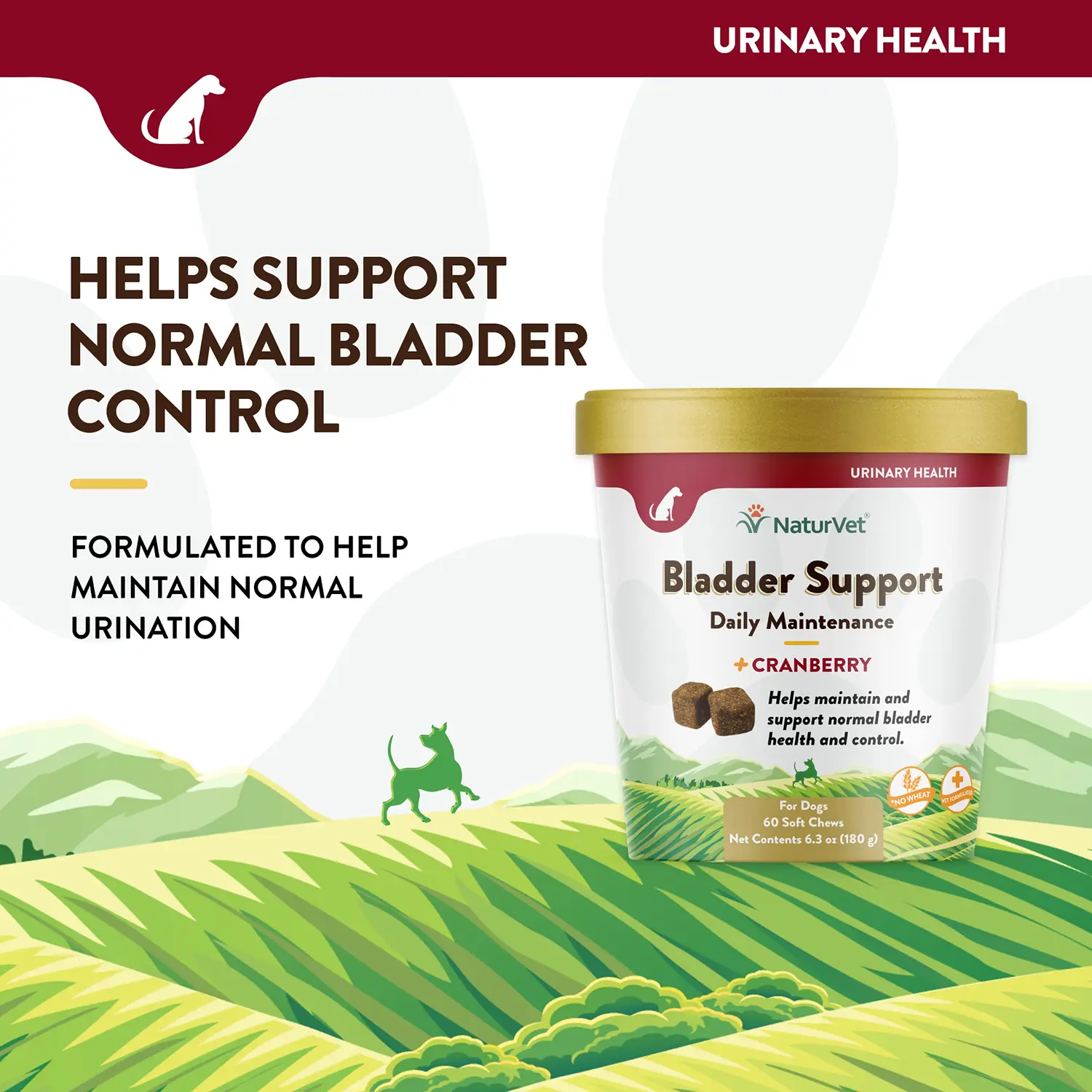 NaturVet Bladder Support Plus Cranberry Soft Chews for Dogs 60 Count 6.3-oz - Image 5