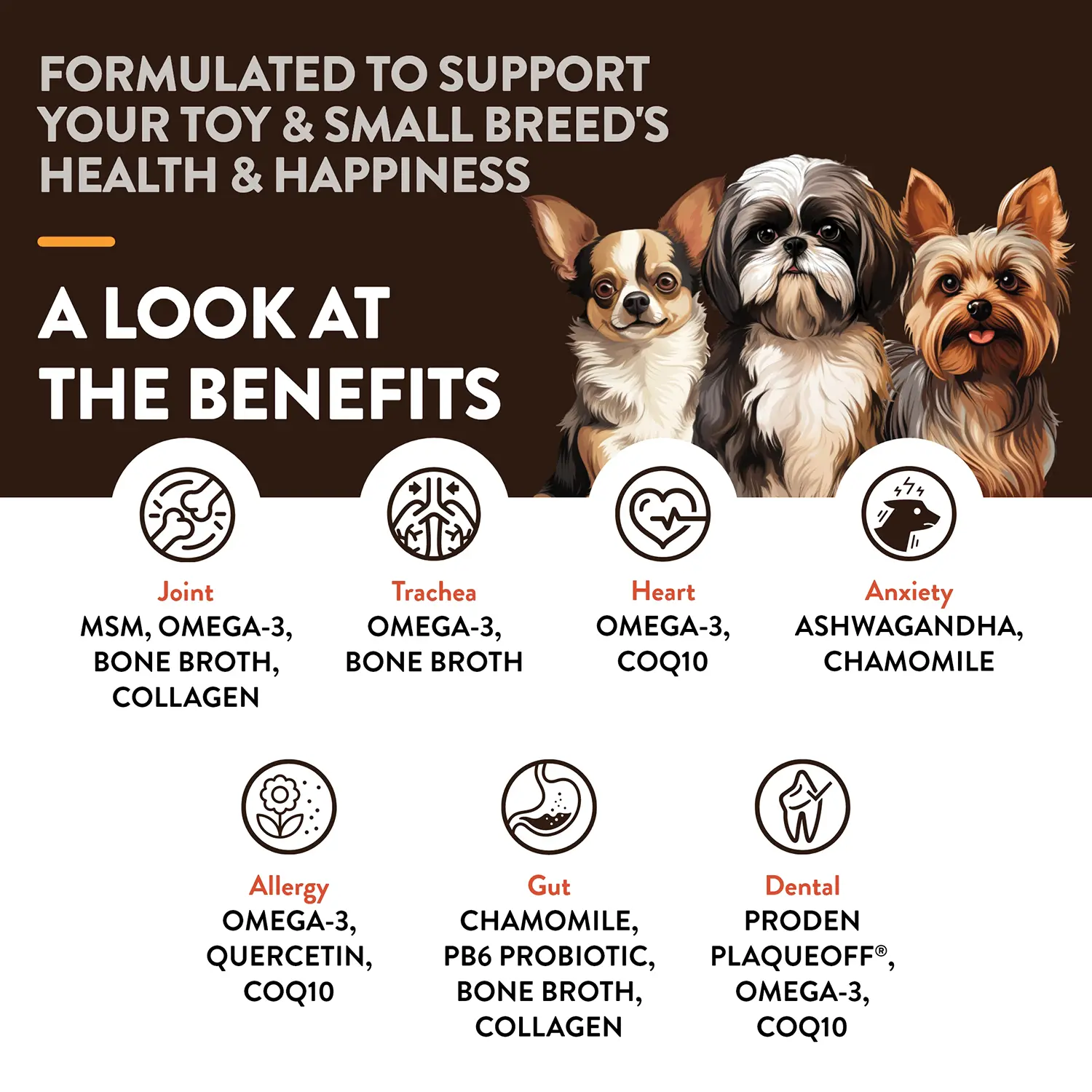 NaturVet Breed Specific Toy & Small Breeds Soft Chew Supplement for Dogs 60 Count 4.6-oz - Image 3