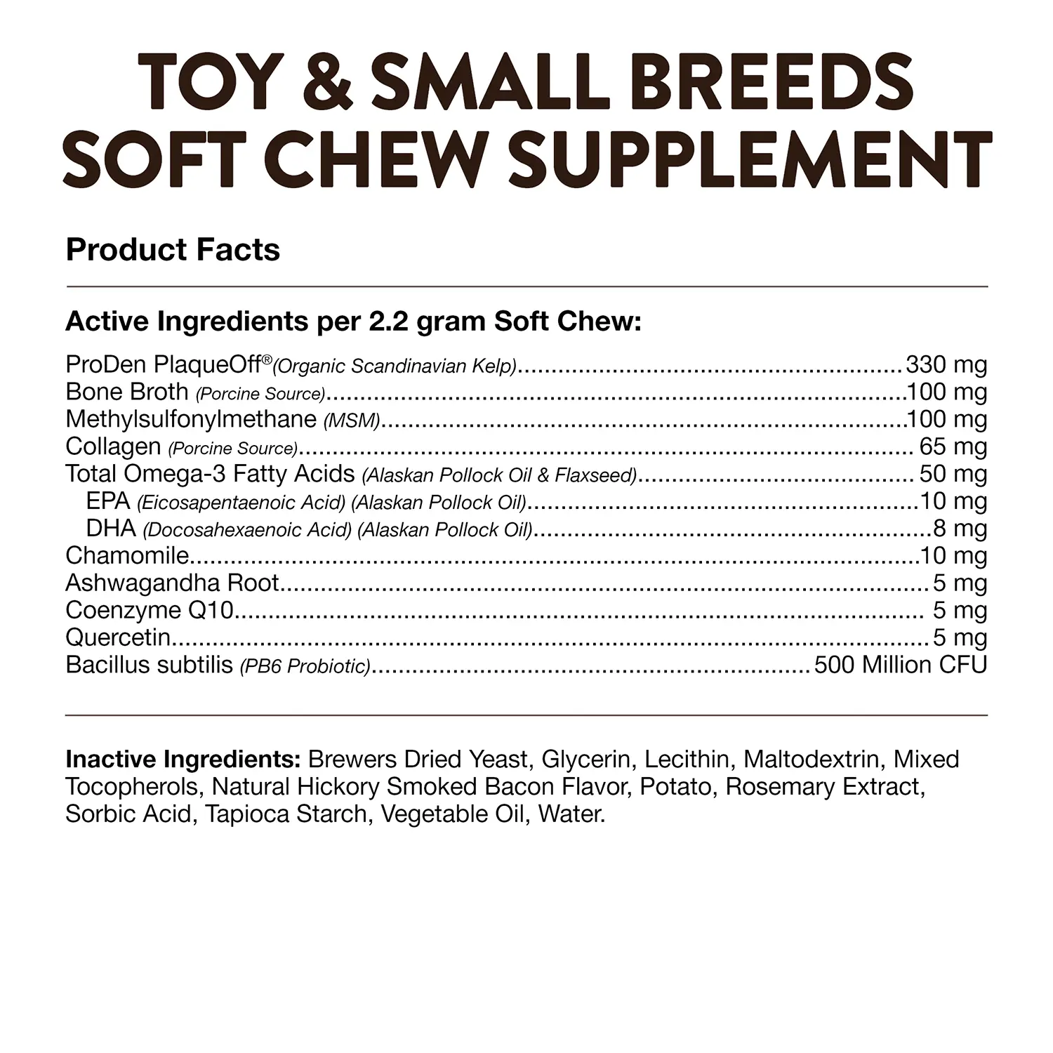 NaturVet Breed Specific Toy & Small Breeds Soft Chew Supplement for Dogs 60 Count 4.6-oz - Image 8