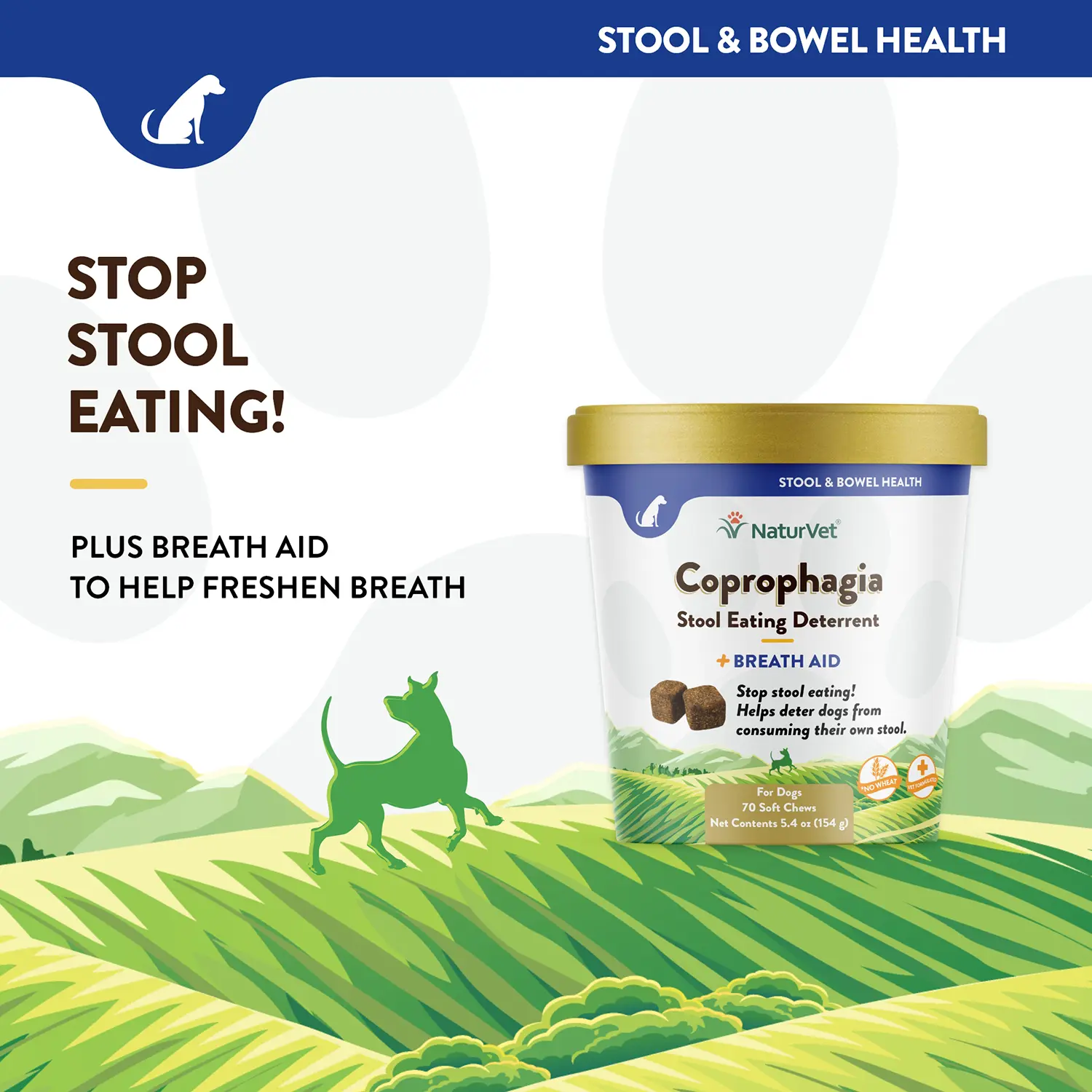 NaturVet Coprophagia Stool Eating Deterrent Soft Chews for Dogs 70 Count 5.4-oz - Image 4