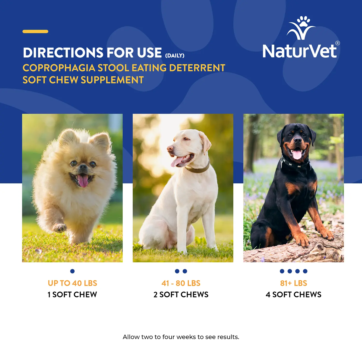 NaturVet Coprophagia Stool Eating Deterrent Soft Chews for Dogs 70 Count 5.4-oz - Image 8
