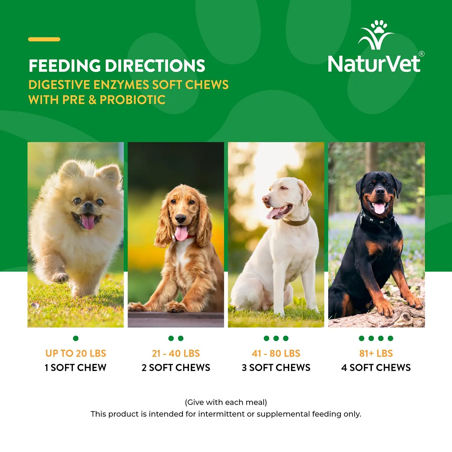 NaturVet Digestive Enzymes Plus Pre and Probiotic Soft Chews for Dogs 120 Count 10-oz - Image 8