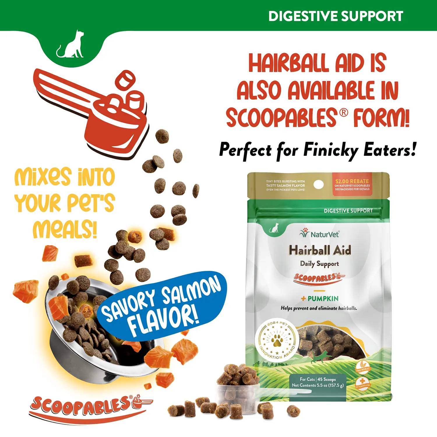 NaturVet Hairball Aid Plus Pumpkin Soft Chews for Cats 60 Count 3.1-oz - Image 7