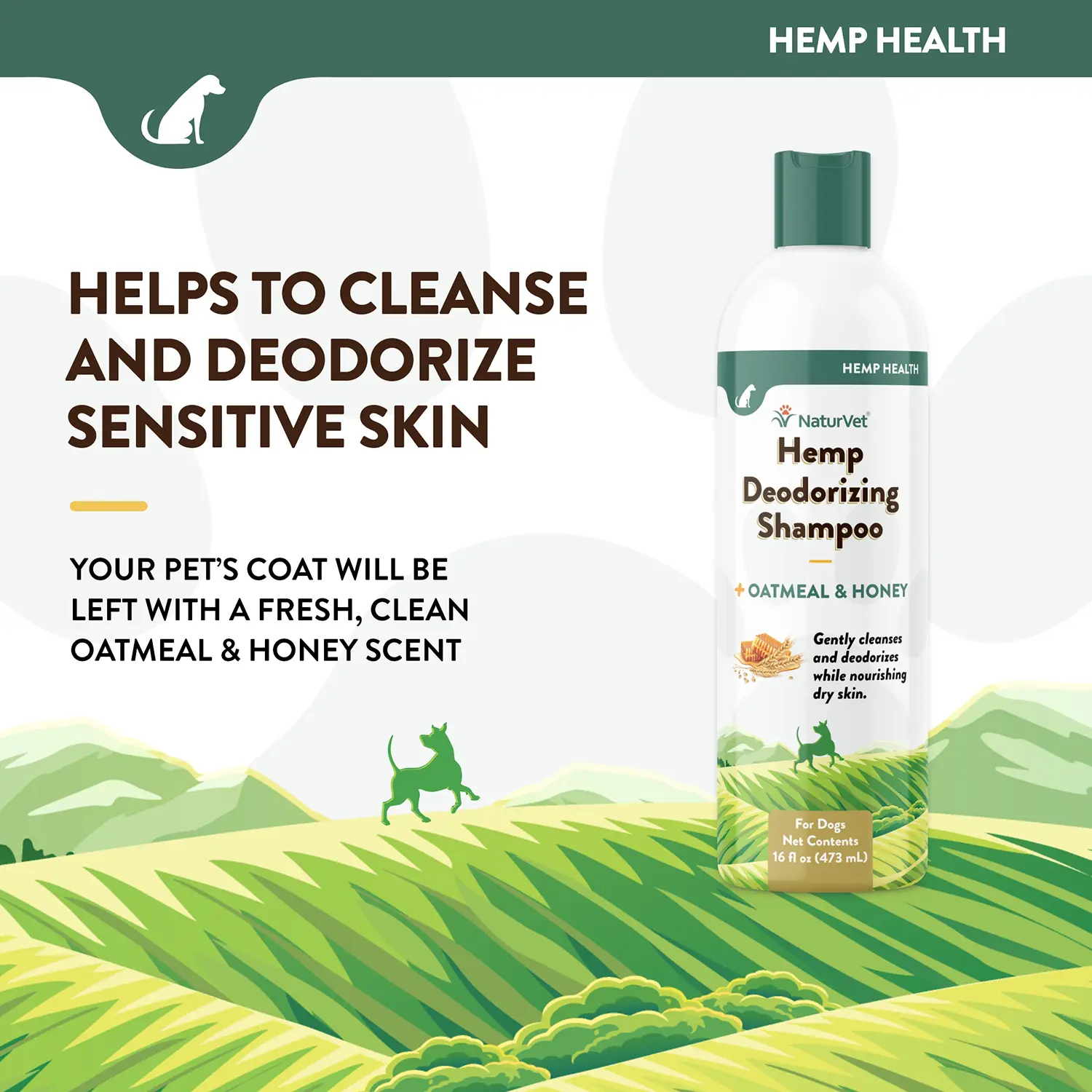 NaturVet Hemp Deodorizing Shampoo for Dogs 16-oz - Image 4