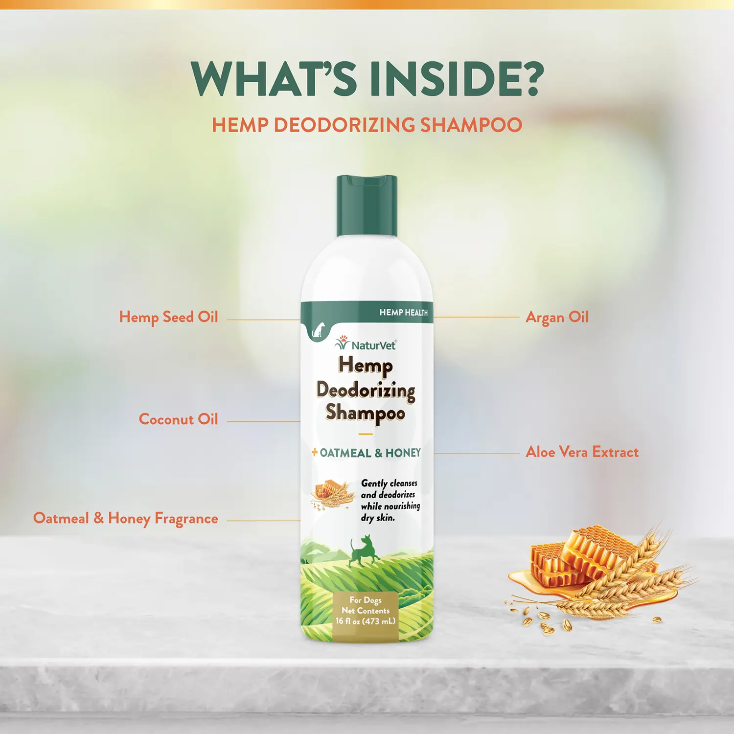 NaturVet Hemp Deodorizing Shampoo for Dogs 16-oz - Image 6