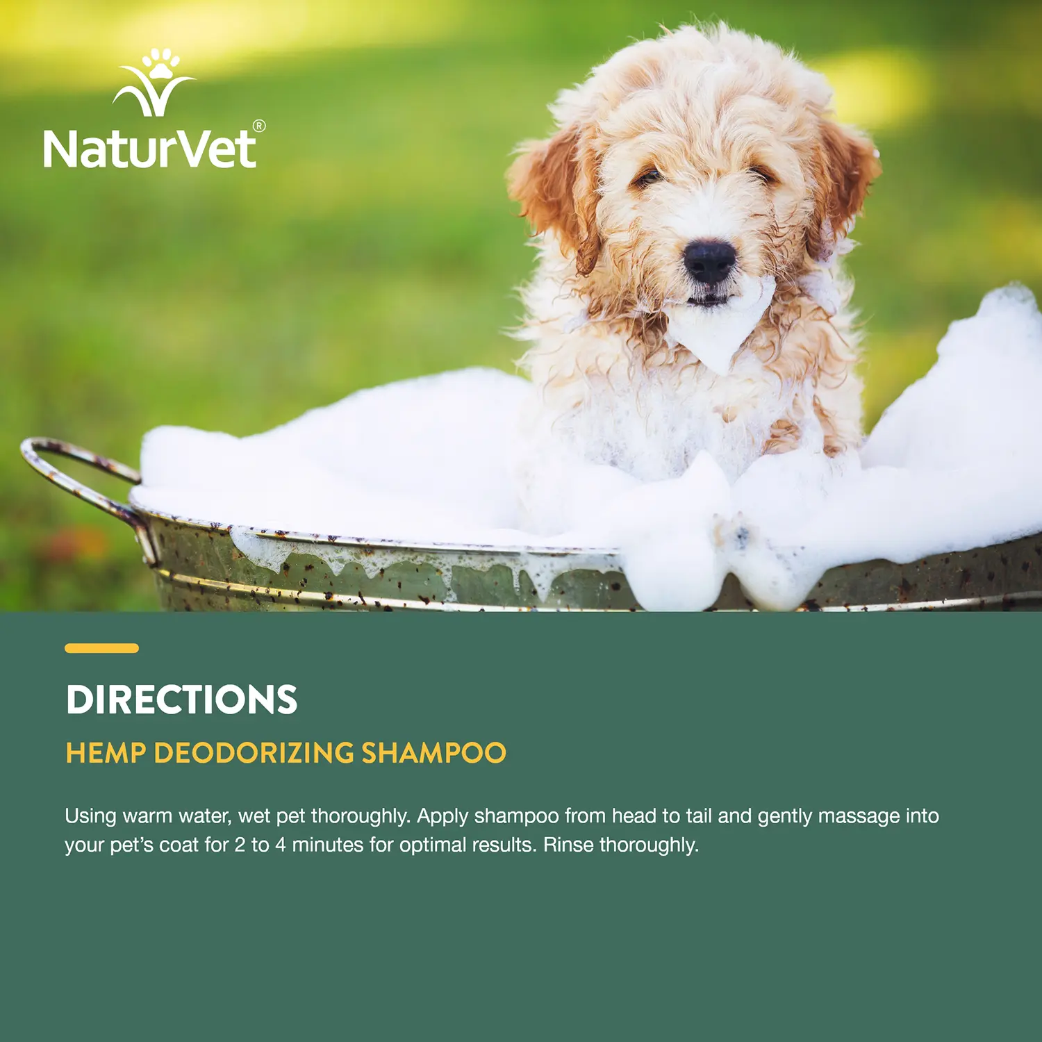 NaturVet Hemp Deodorizing Shampoo for Dogs 16-oz - Image 7