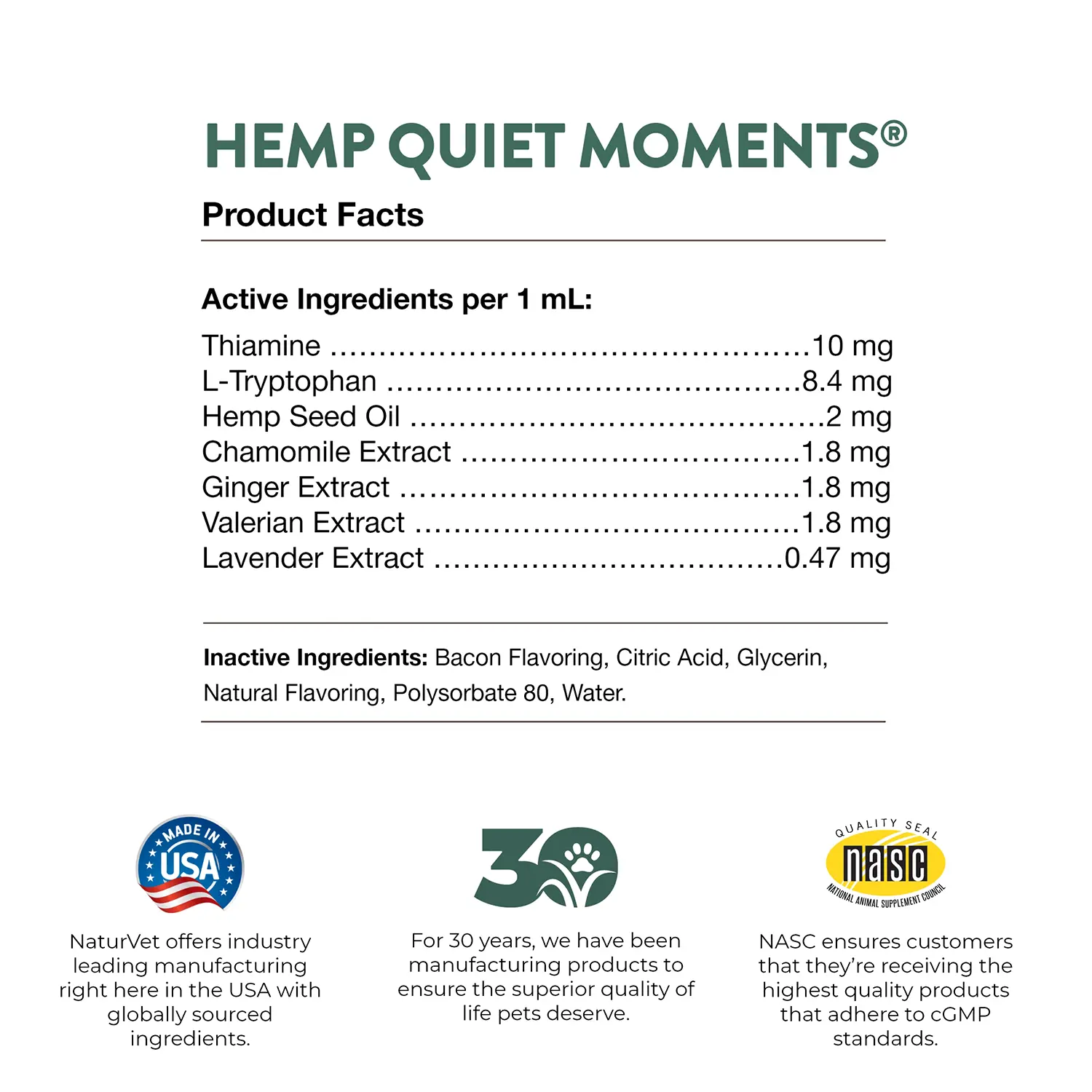 NaturVet Hemp Quiet Moments Calming Drops for Dogs & Cats 1-oz - Image 6