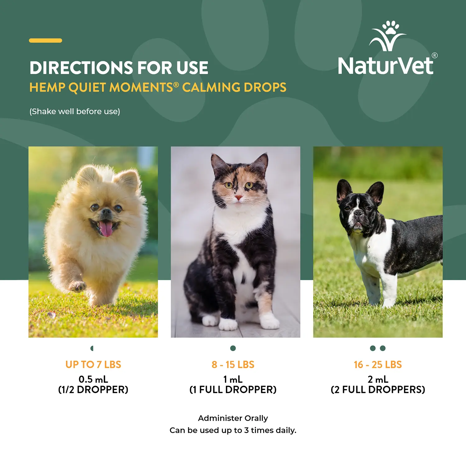 NaturVet Hemp Quiet Moments Calming Drops for Dogs & Cats 1-oz - Image 8