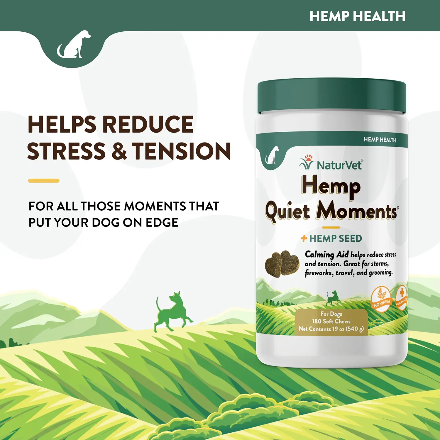 NaturVet Hemp Quiet Moments Soft Chews for Dogs 180 Count 19-oz - Image 4