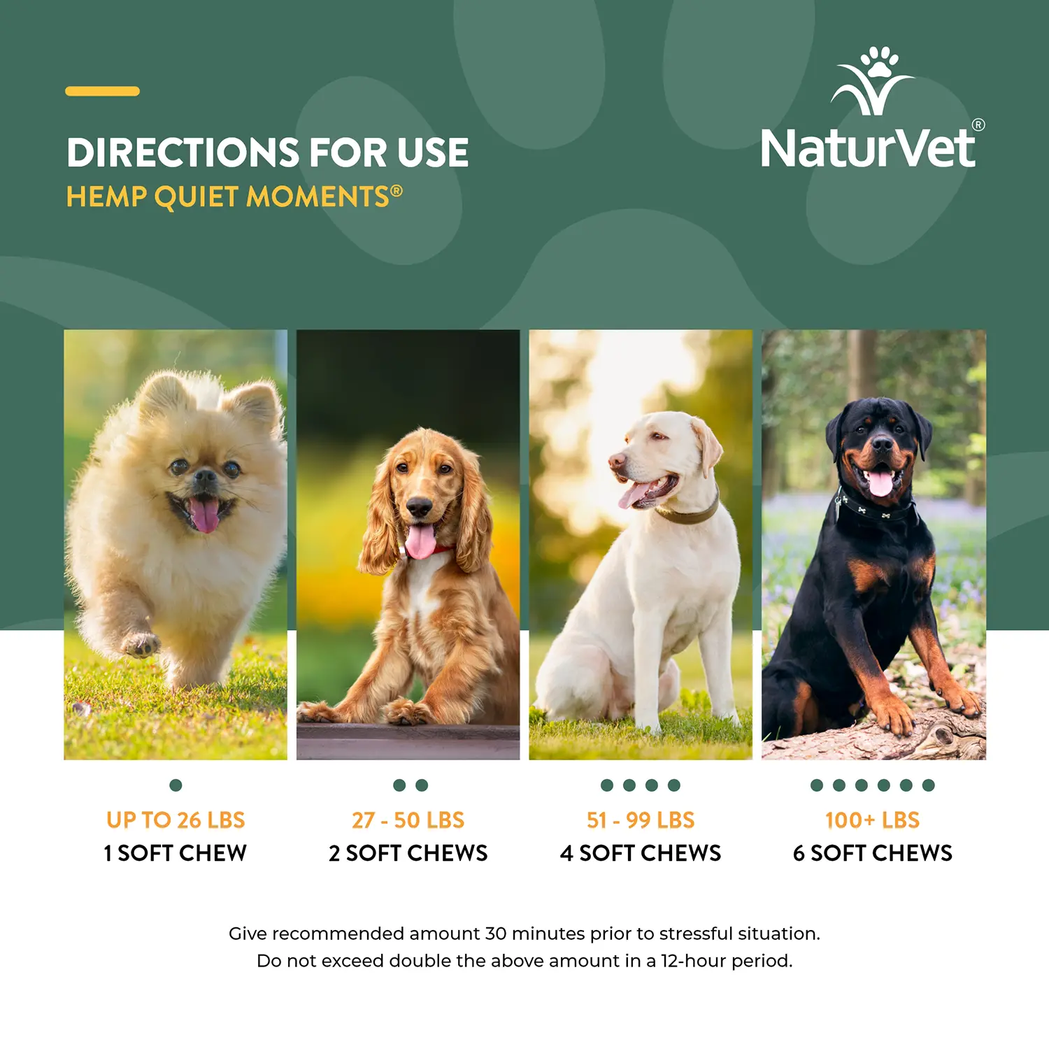 NaturVet Hemp Quiet Moments Soft Chews for Dogs 60 Count 6.3-oz - Image 8
