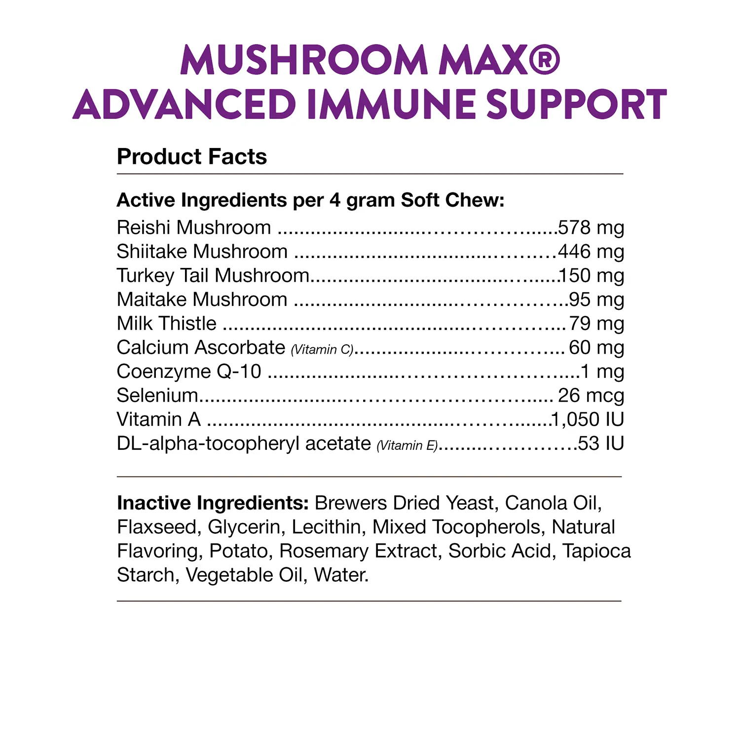 NaturVet Mushroom Max Advanced Immune Support Soft Chews for Dogs & Cats 60 Count 8.4-oz - Image 6