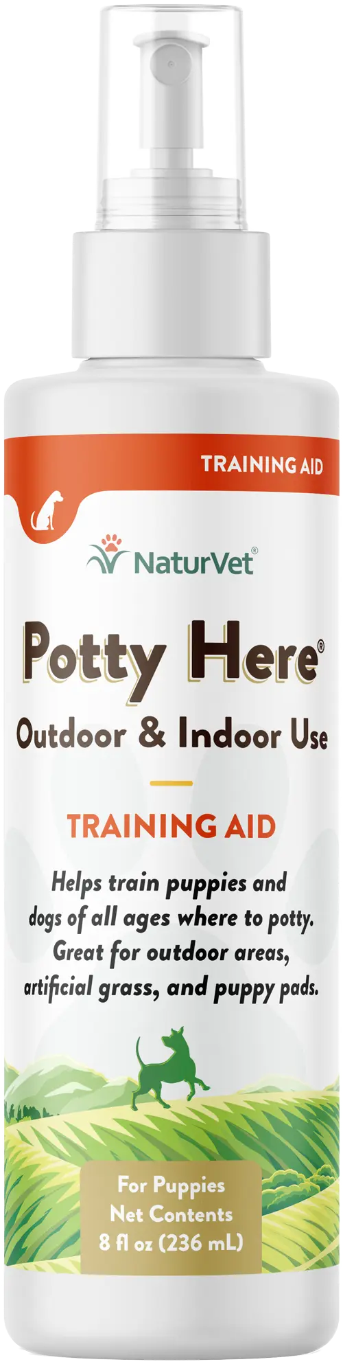 NaturVet Potty Here Training Aid Spray for Puppies 8-oz