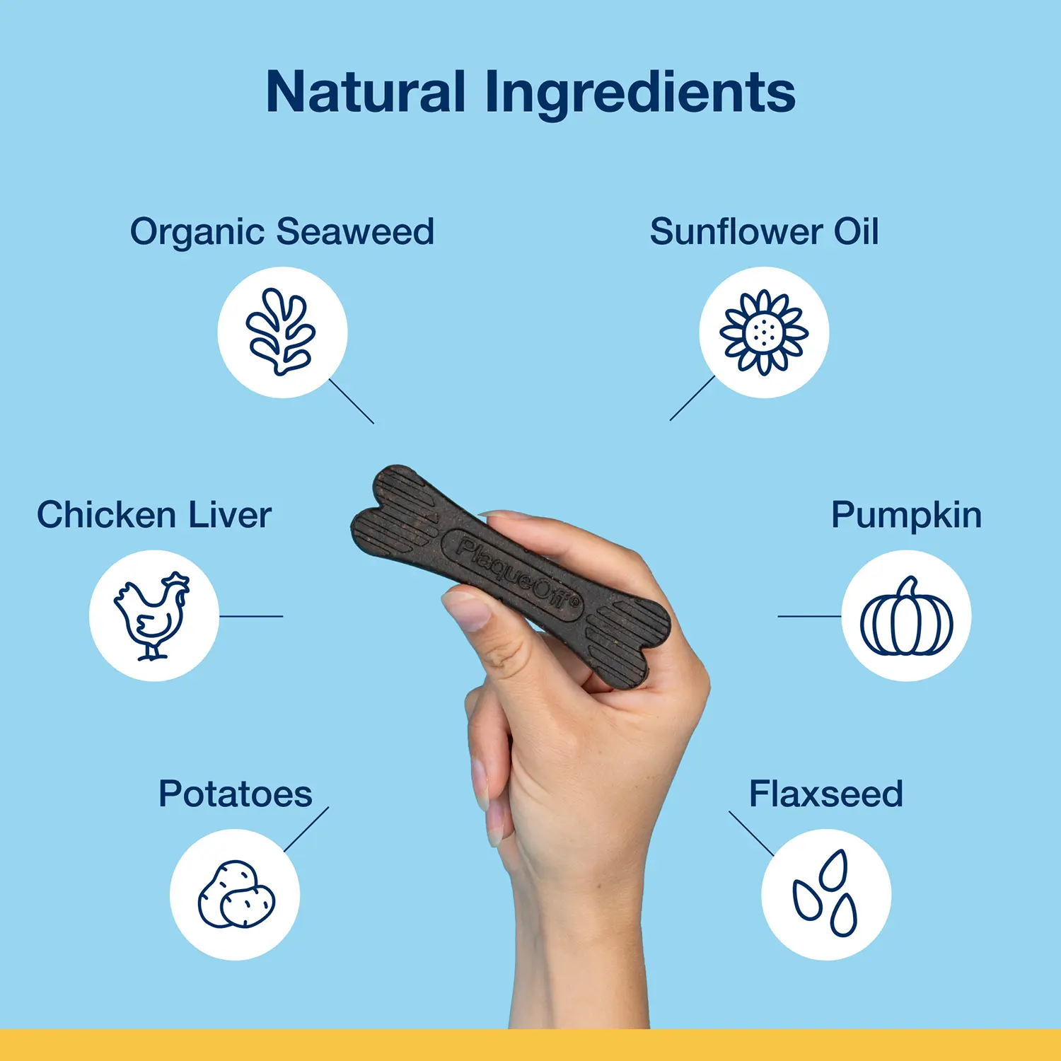 NaturVet Proden PlaqueOff System Dental Care Dog Bones Chicken & Pumpkin 13 Count 17-oz - Image 4