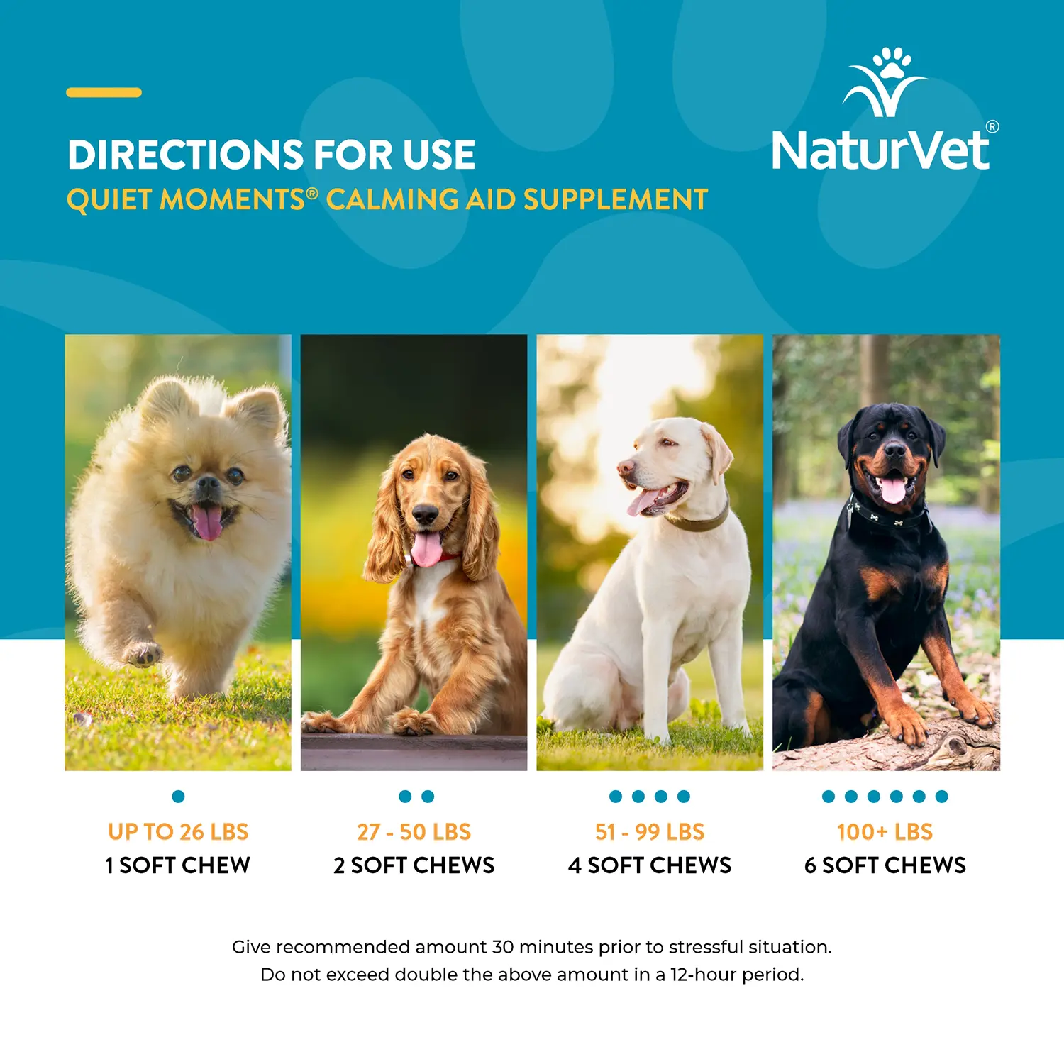 NaturVet Quiet Moments Calming Aid Plus Melatonin Soft Chews for Dogs 70 Count 5.4-oz - Image 8