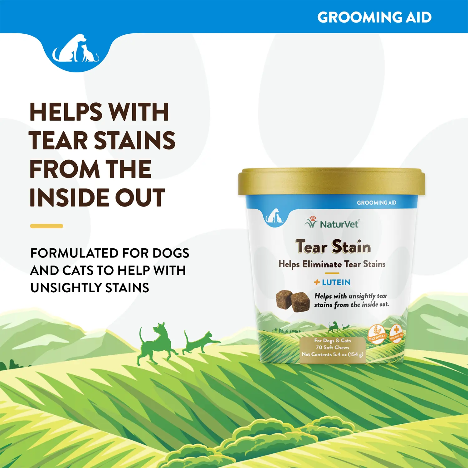 NaturVet Tear Stain Soft Chews for Dogs & Cats 70 Count 5.4-oz - Image 6