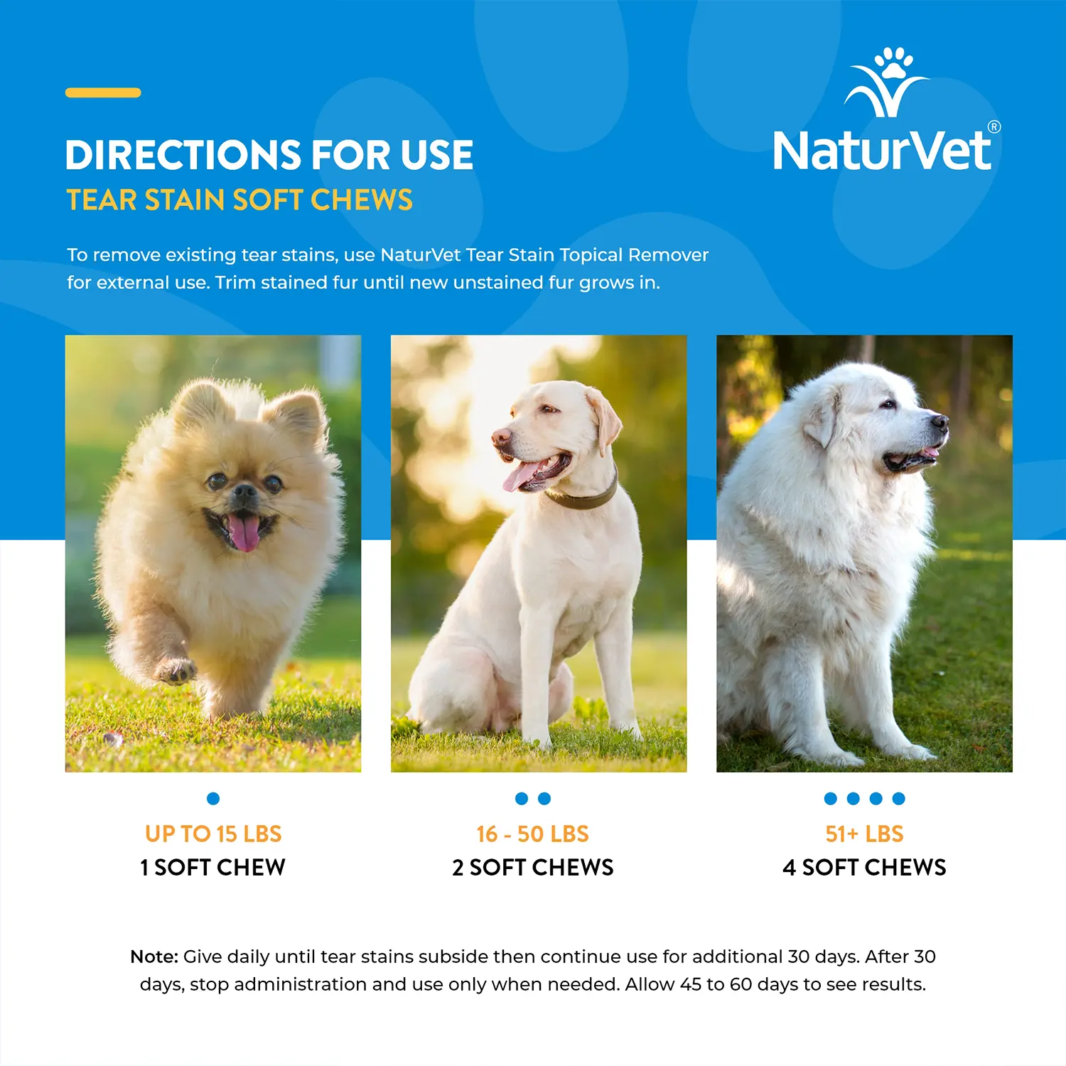 NaturVet Tear Stain Soft Chews for Dogs & Cats 70 Count 5.4-oz - Image 9