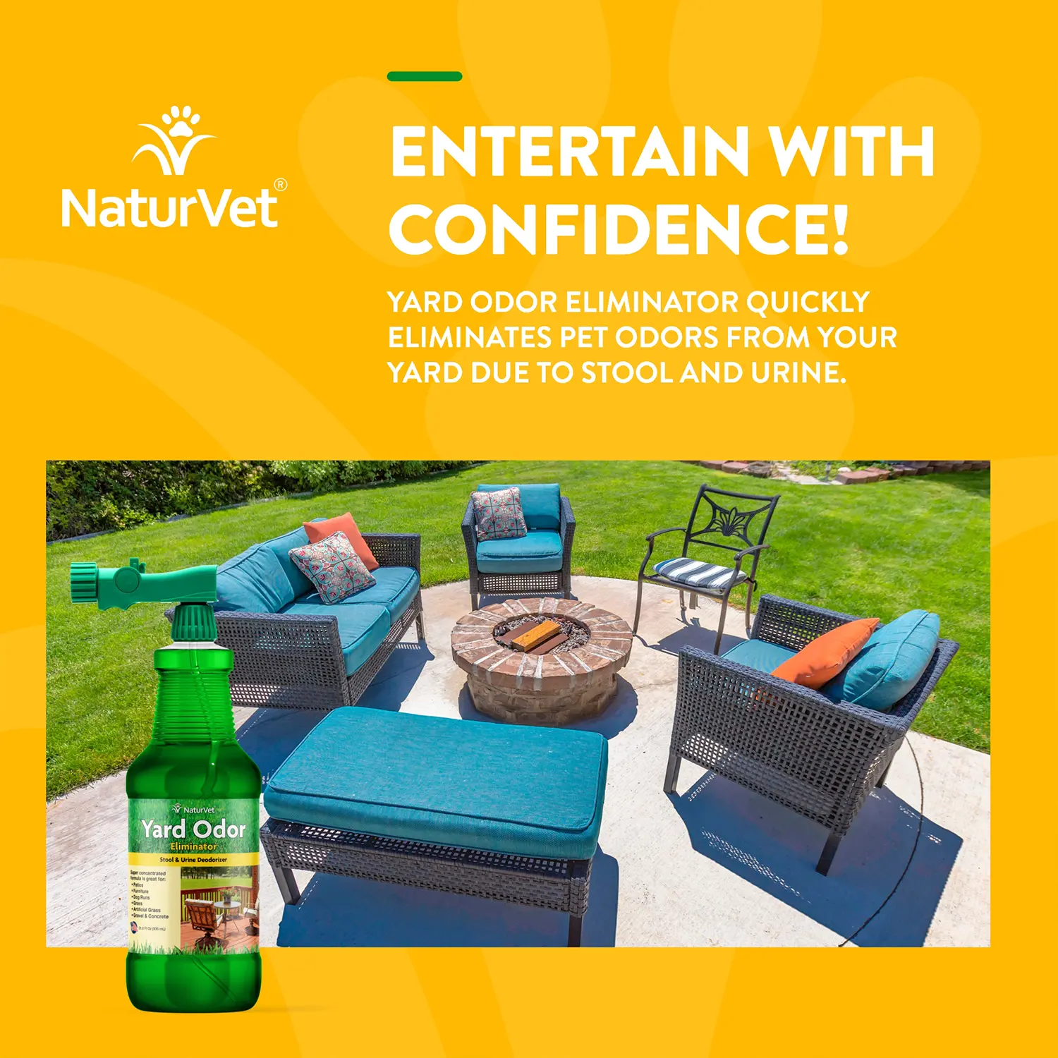 NaturVet Yard Odor Eliminator Ready To Use 32-oz - Image 3