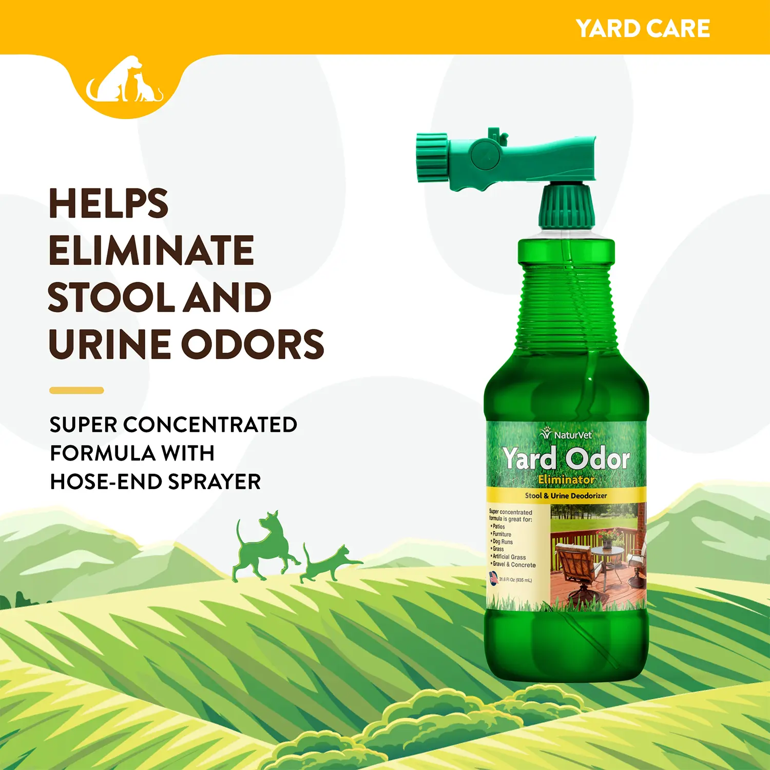 NaturVet Yard Odor Eliminator Ready To Use 32-oz - Image 4